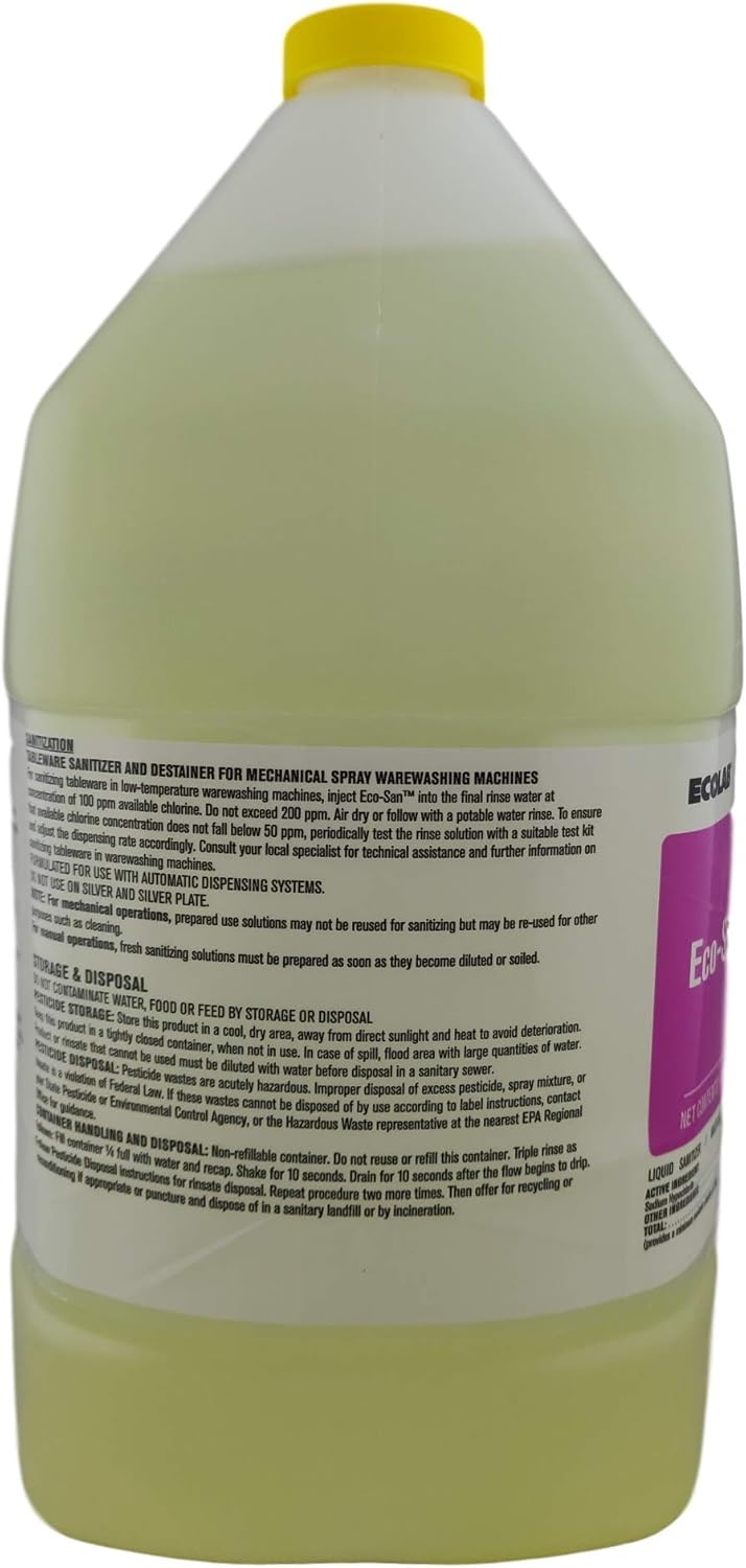 Ecolab Eco-San Commercial Strength Sanitizer 1 Gallon