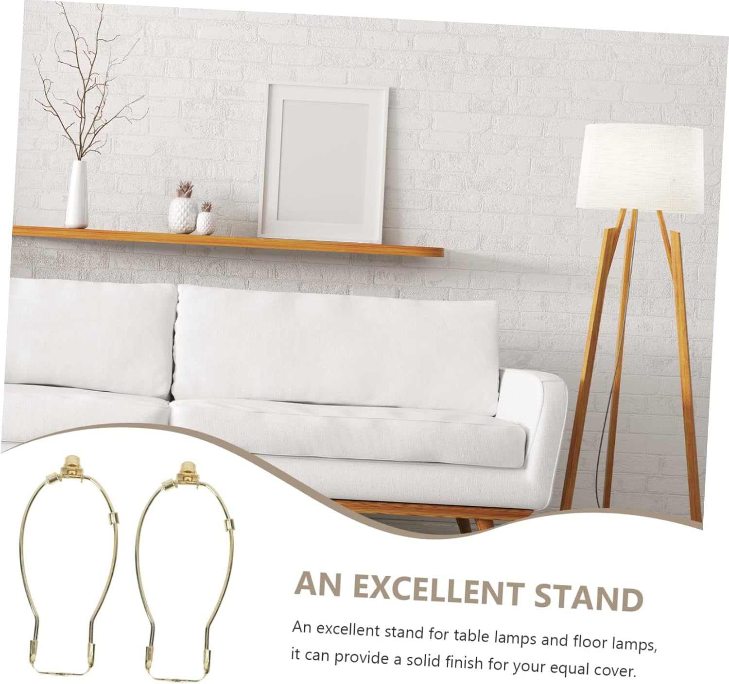 POPETPOP Vintage Brass Lampshade Holder Set