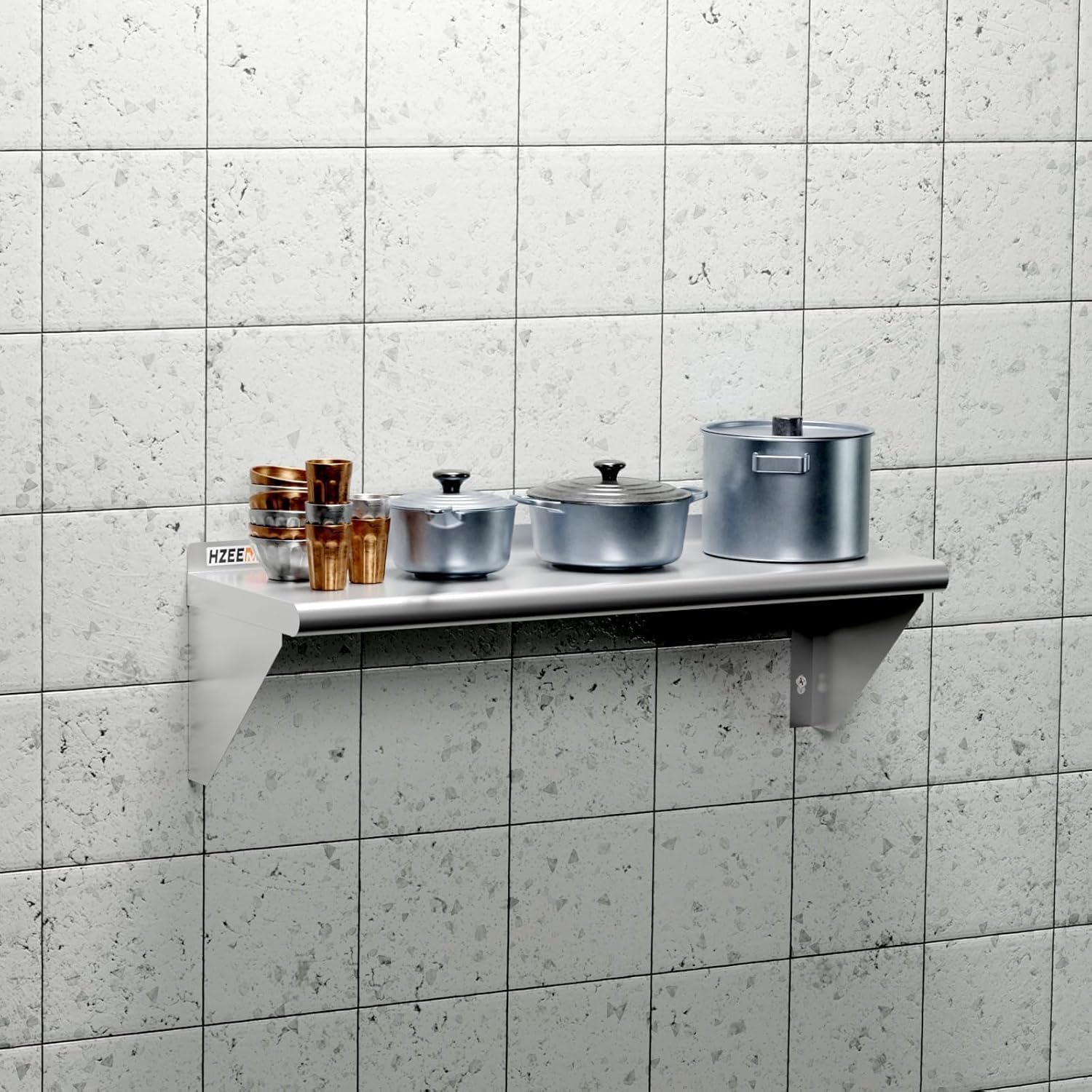 Stainless Steel Wall Mounted Shelf 14x30 Inches