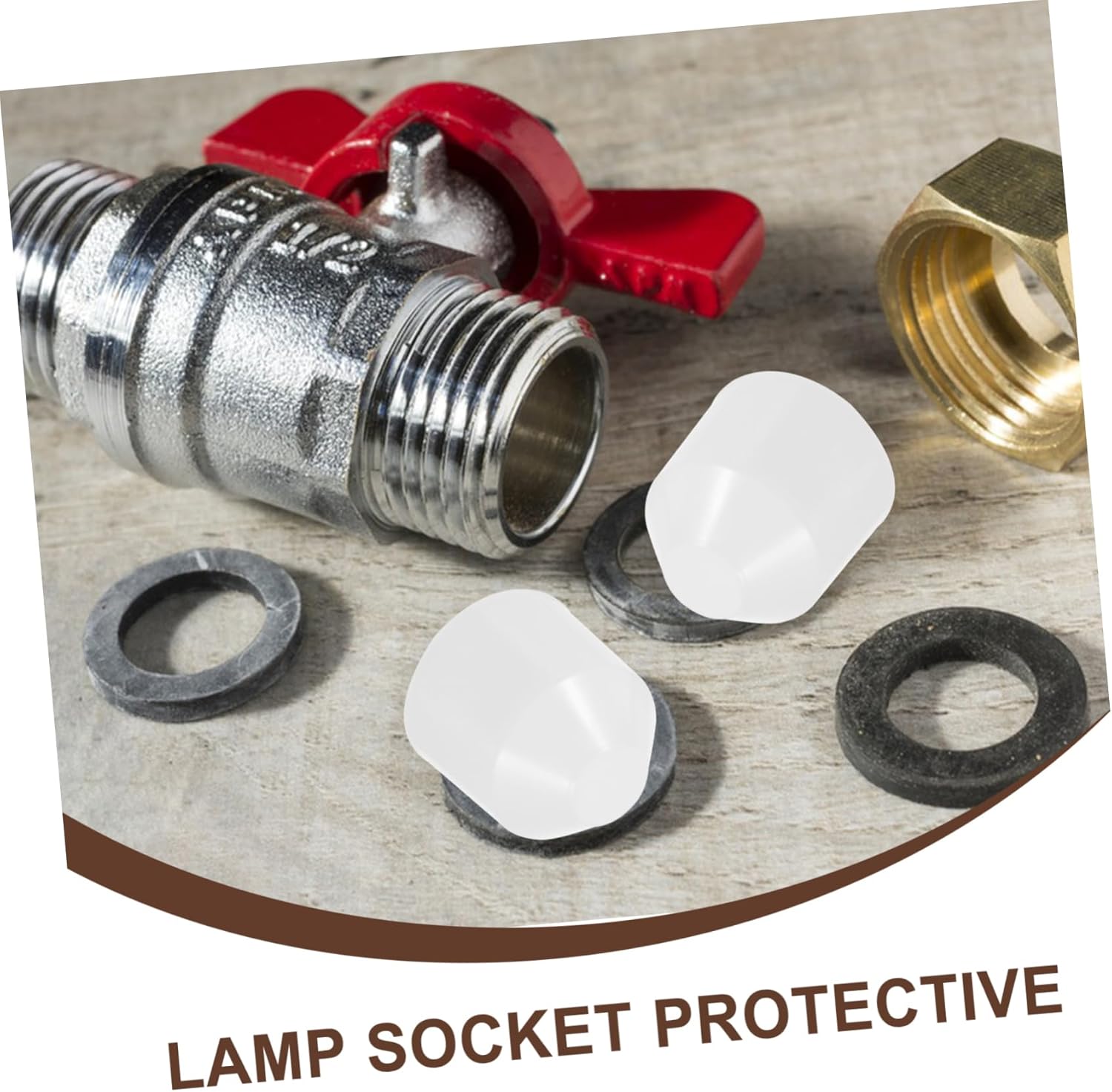 NUOBESTY 50pcs E27 Lamp Socket Protective Covers for Light Holder Cups