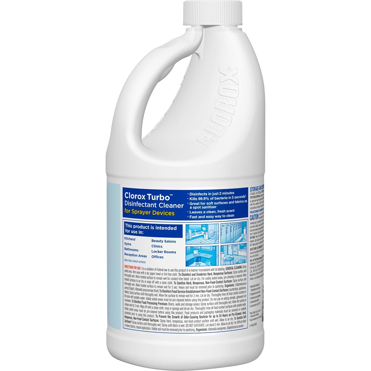 Clorox Turbo Disinfectant Cleaner 64 Fluid Ounces Pack of 2
