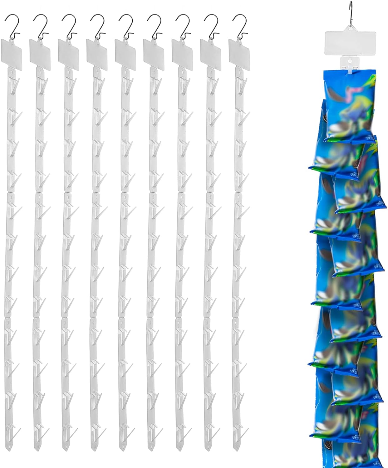 10 Piece Hanging Display Strips with Hooks