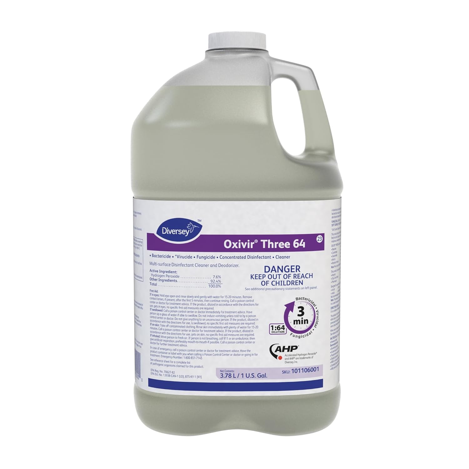 Oxivir Diversey 101106001 3-64 Disinfectant 1 Gallon