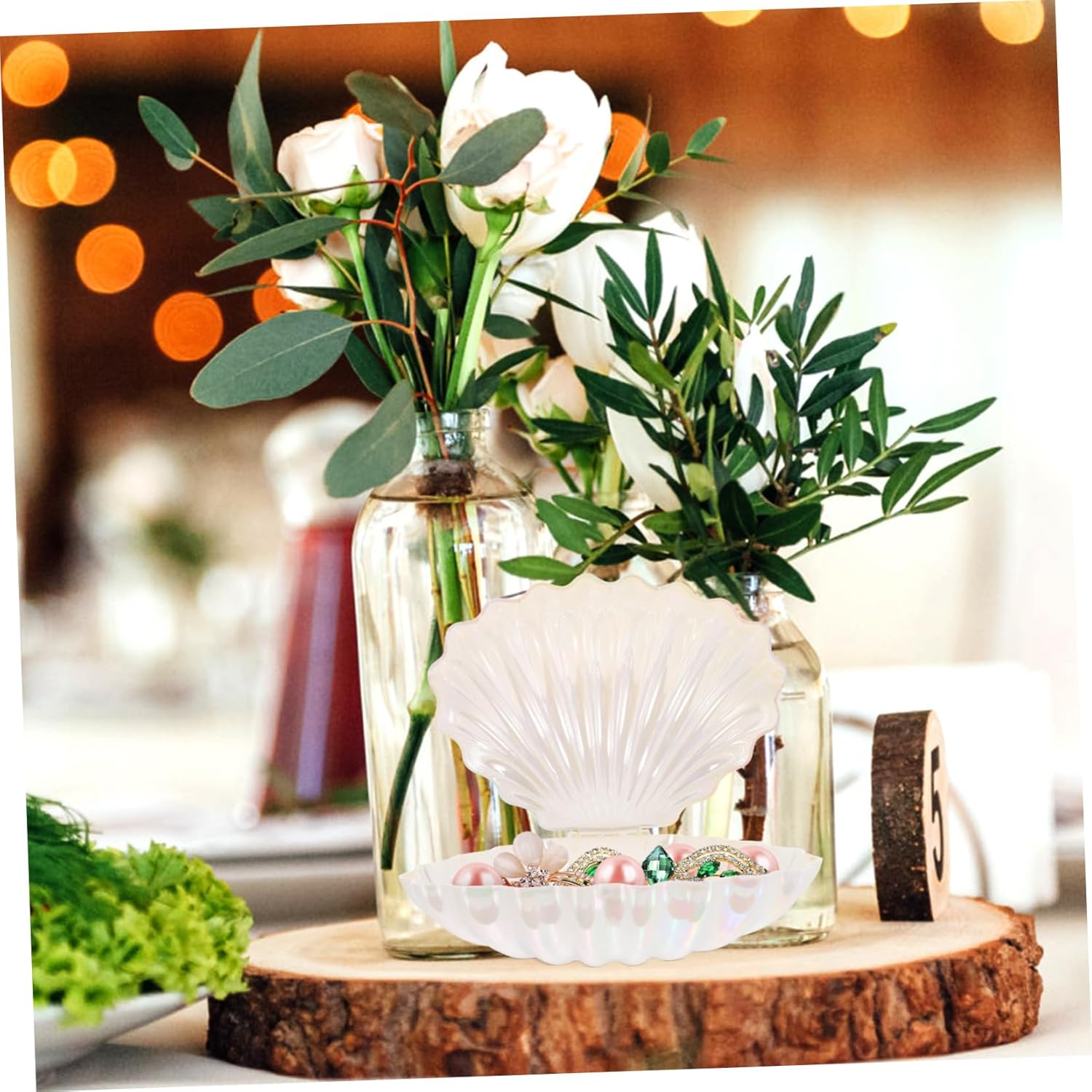 PRETYZOOM Shell Design Candy Box Mini Storage Case for Party Favors