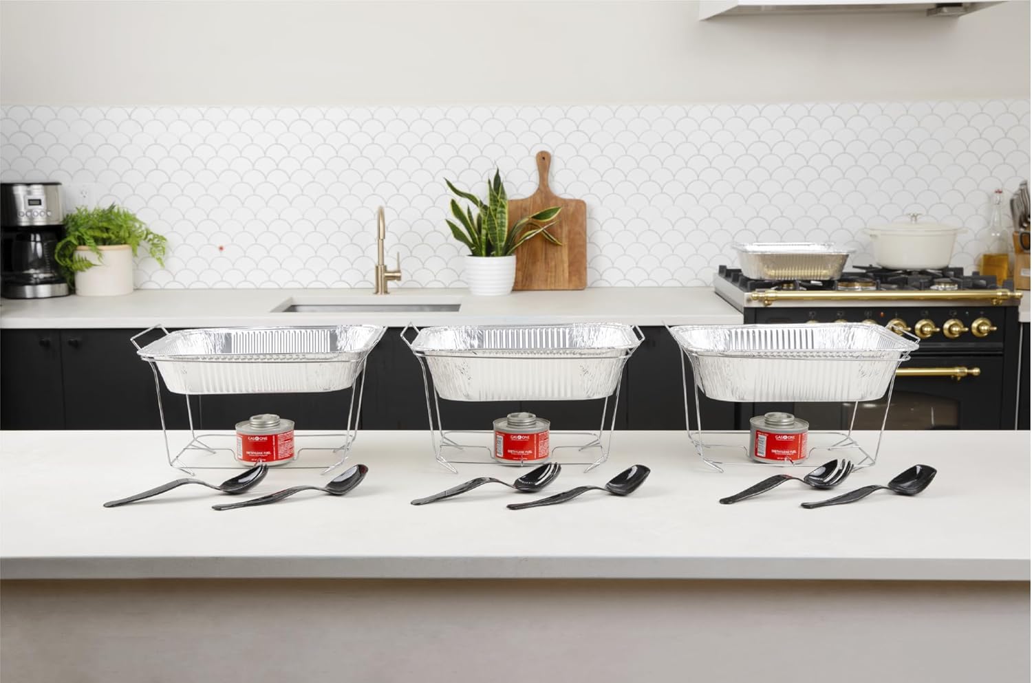 6 Pack Disposable Chafing Dish Buffet Set