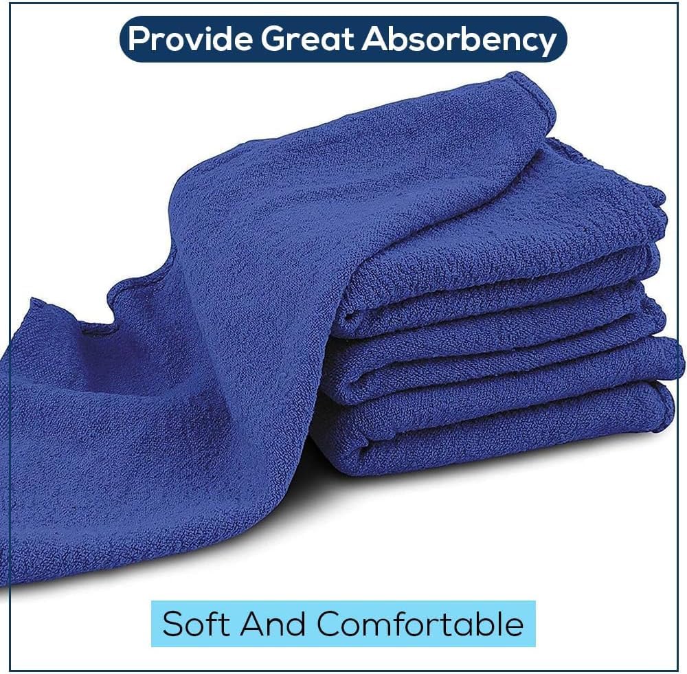 Simpli-Magic Premium Shop Towels 14x12 50 Pack Commercial Grade Blue