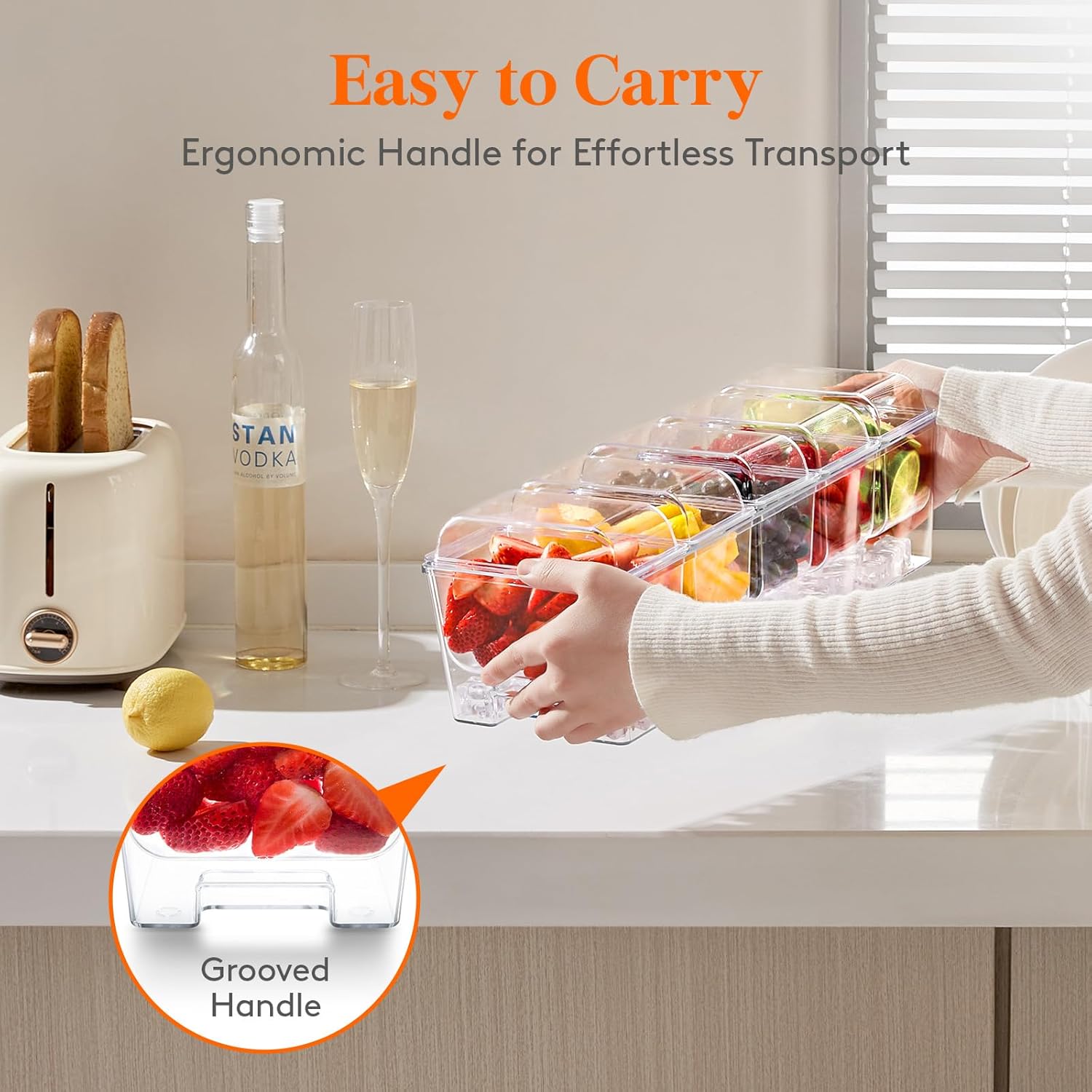 Lifewit Taco Bar Serving Set with 5 Containers and Accessories