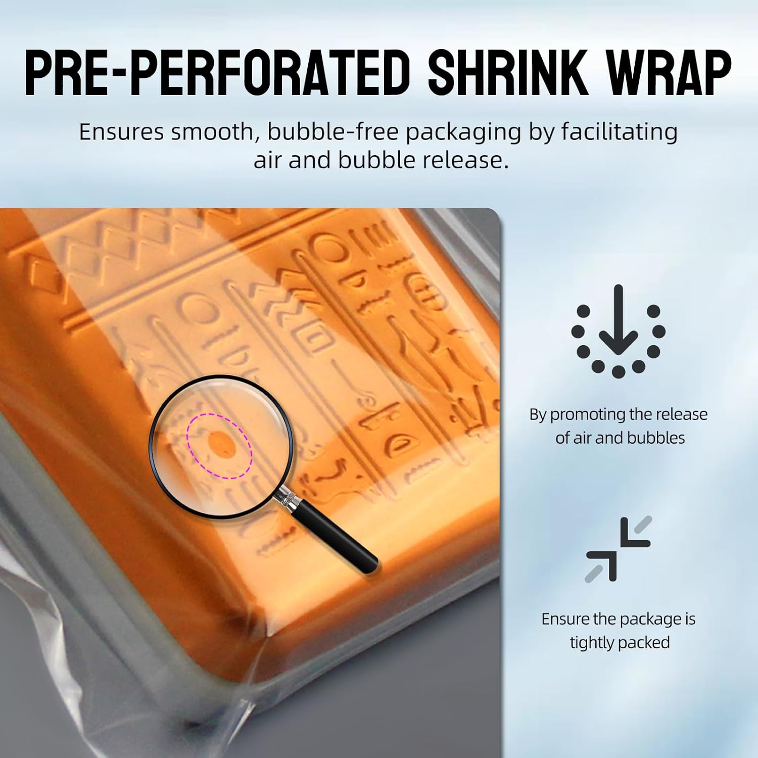 R-PACK 200 Piece 8x12 Heat Shrink Bags