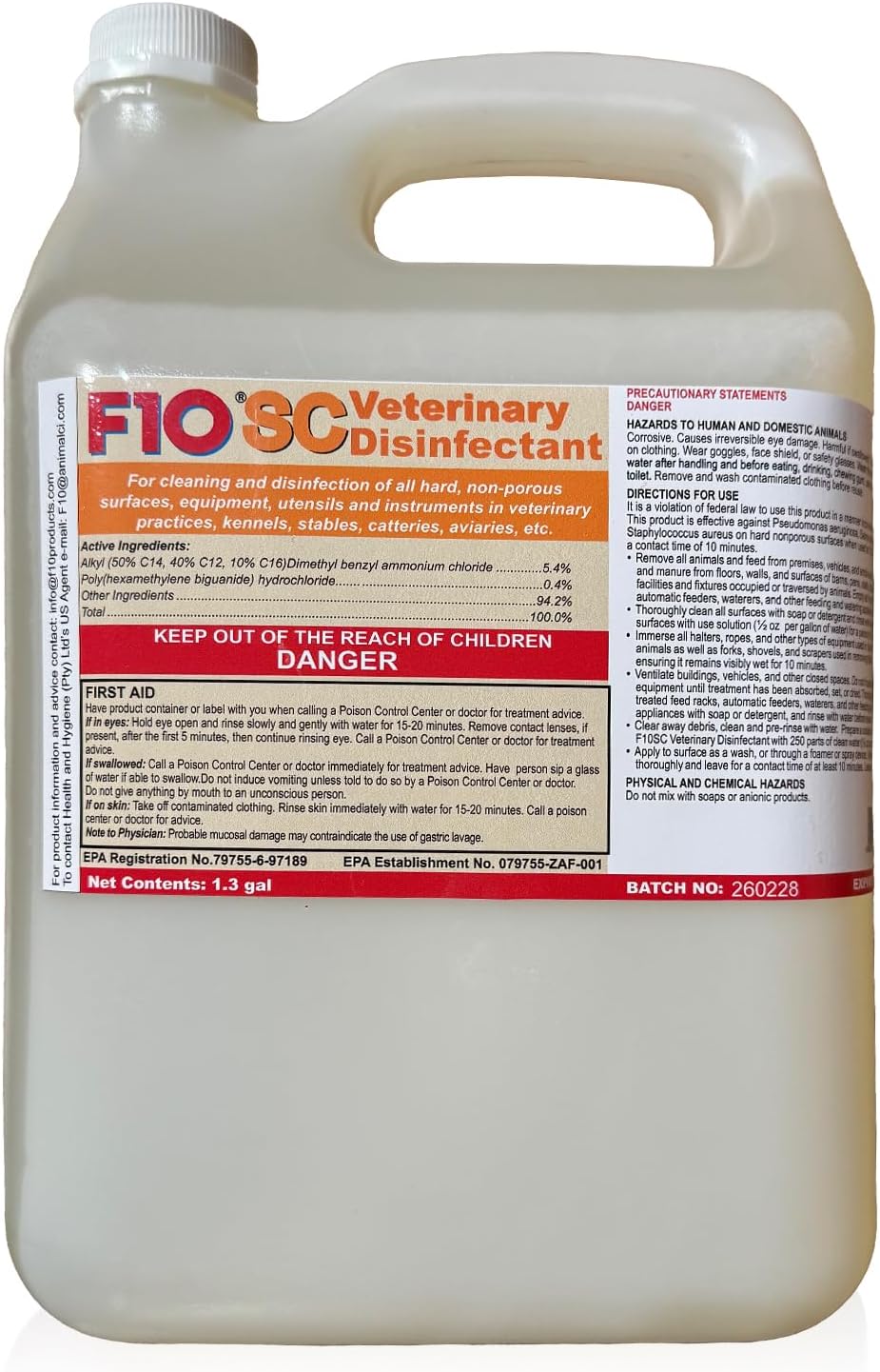 F10 SC Concentrated Disinfectant Cleaner 5 Liter