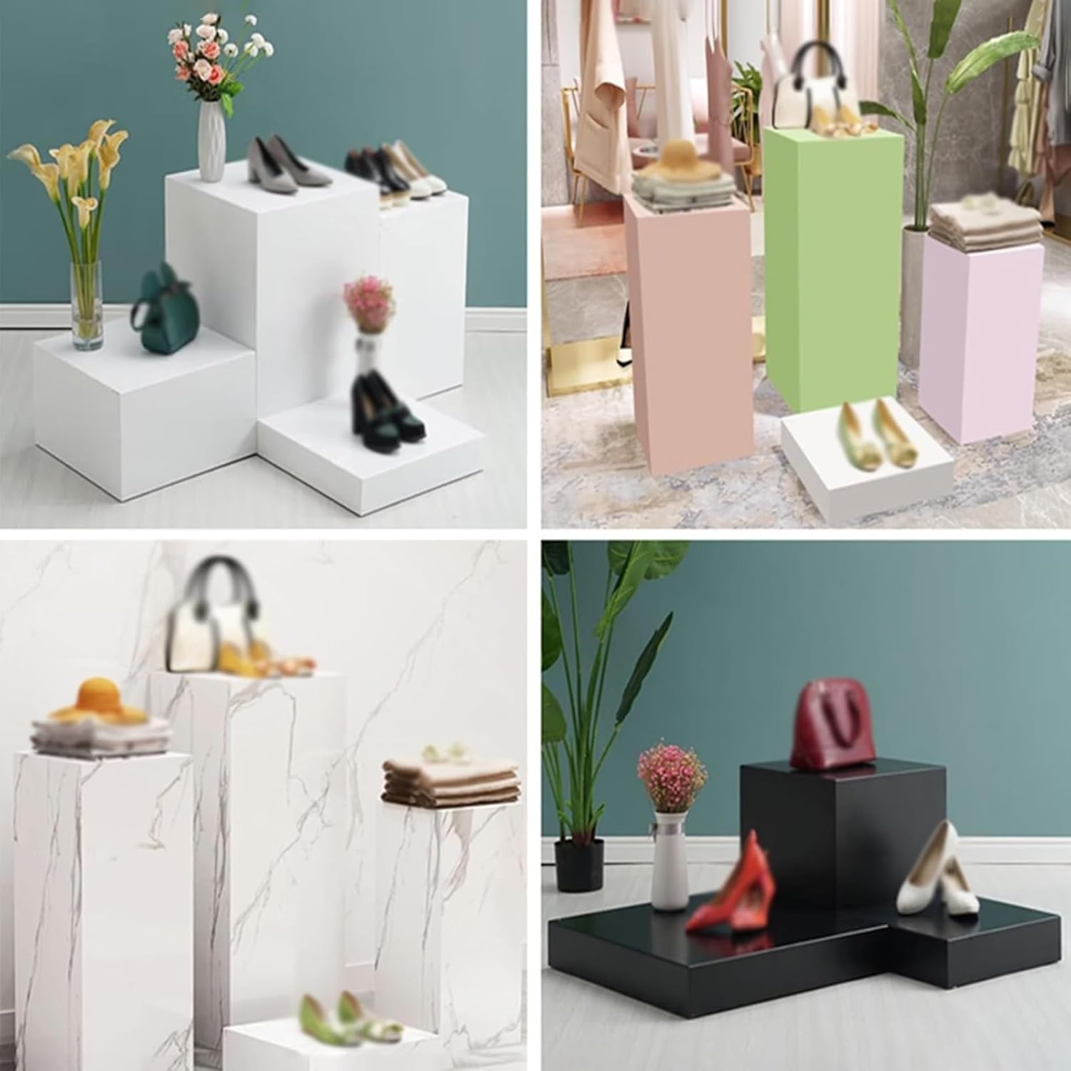OMESDA Cube Display Pedestal Stands 40x40x80cm