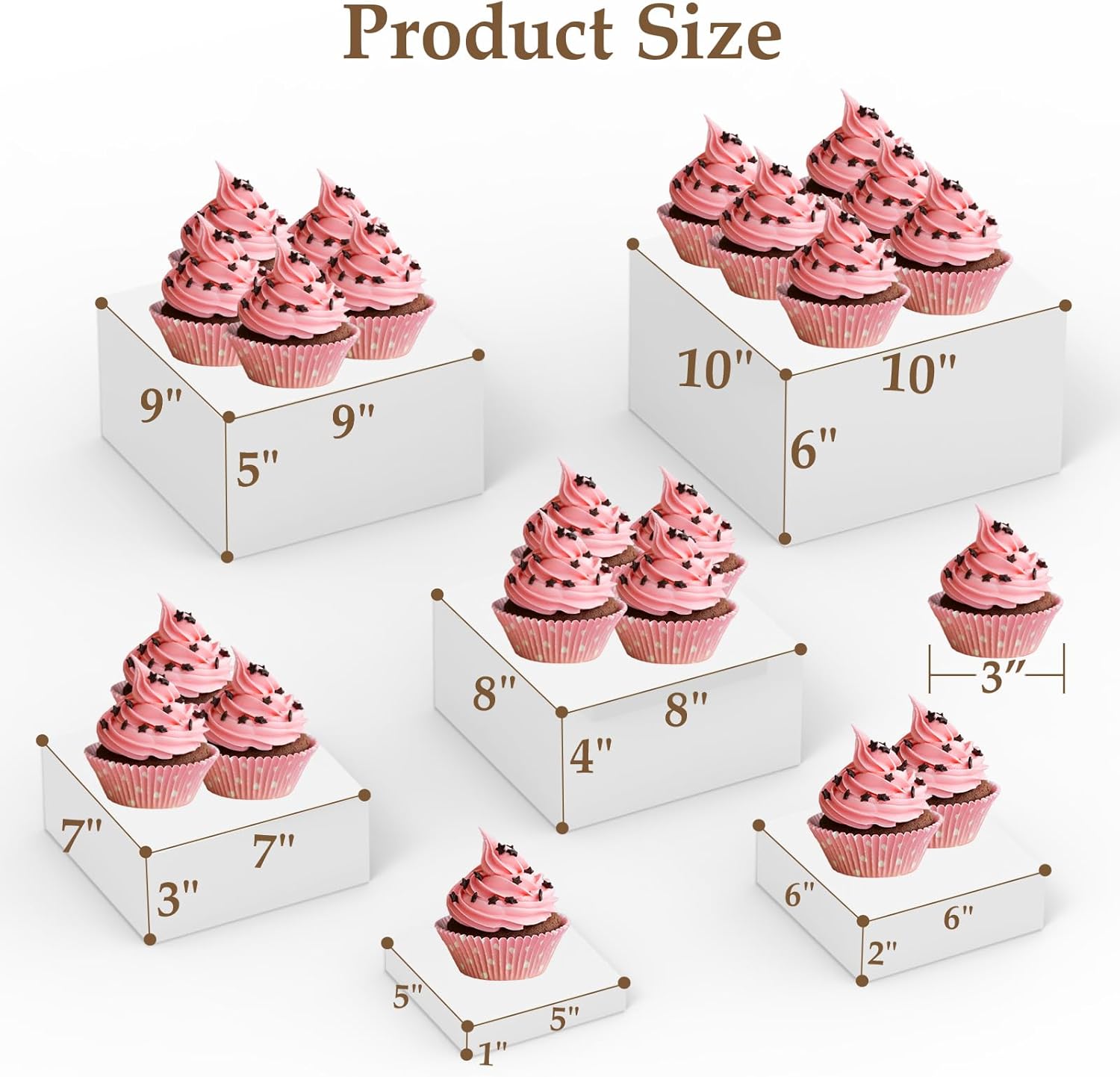 CHONOVO Buffet Risers Set of 6 Food Display Stands