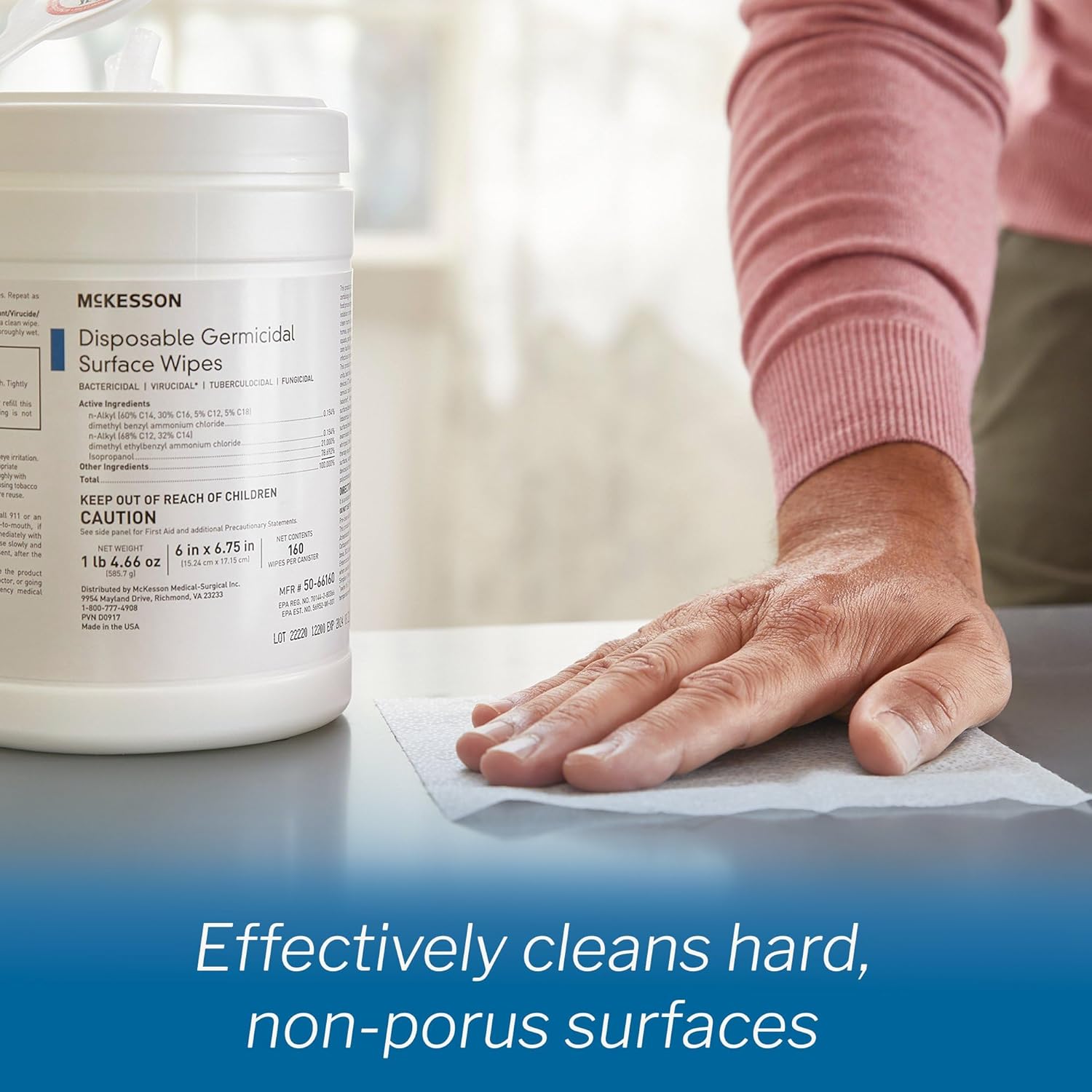McKesson Germicidal Wipes 160 Count Hospital Grade