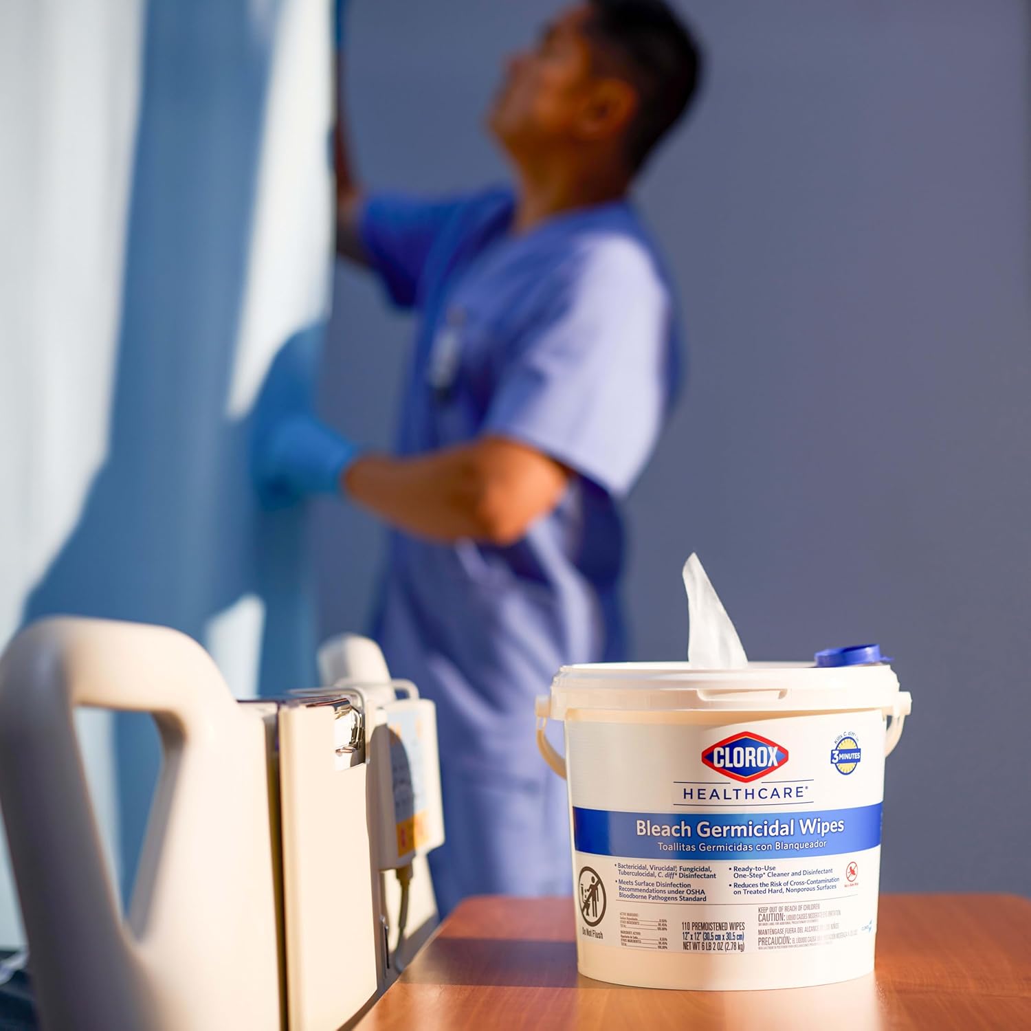 Clorox Healthcare Bleach Germicidal Wipes 110 Count Bucket