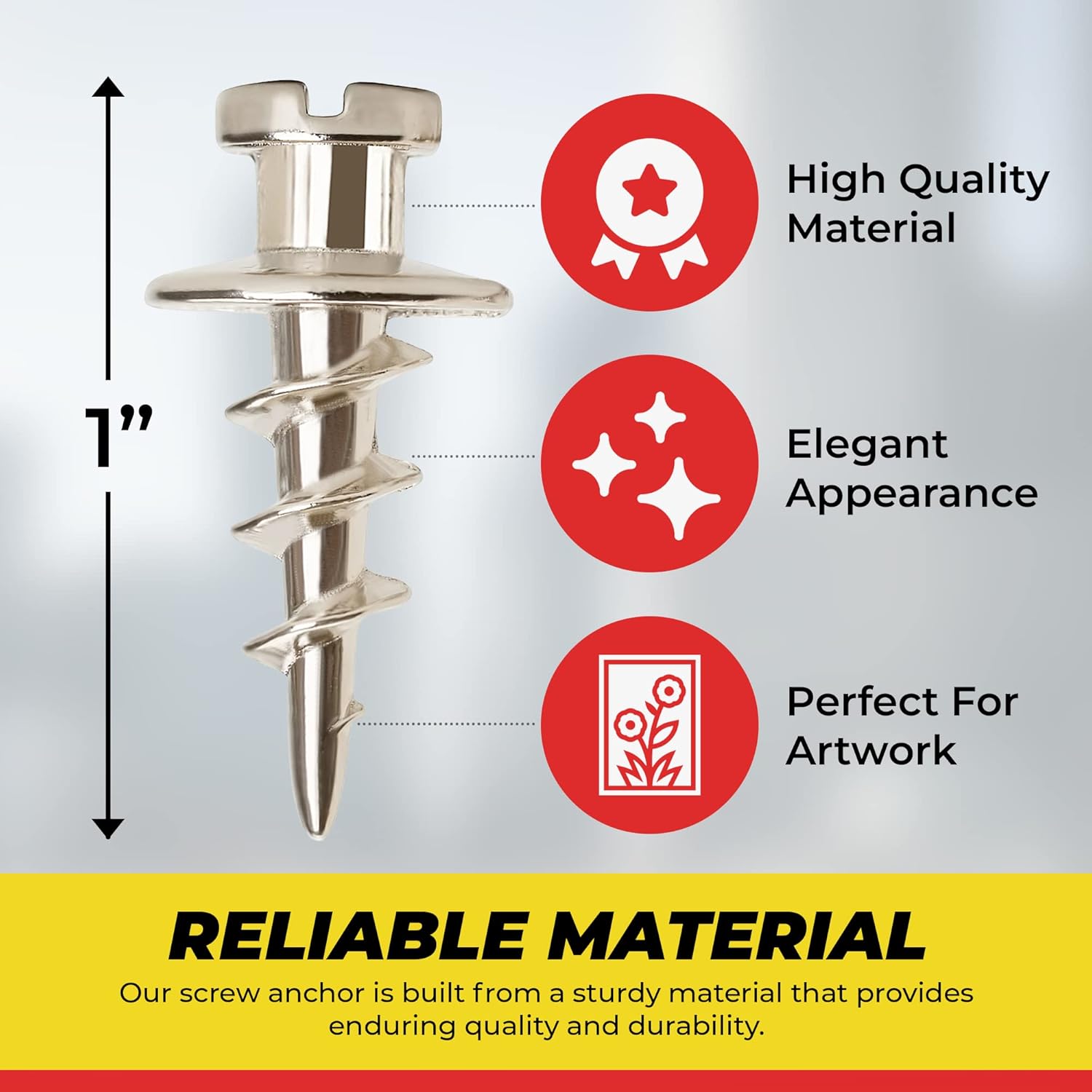 Double-Headed Wall Anchors - 30 Lbs Load Capacity - 25 Pack for Drywall