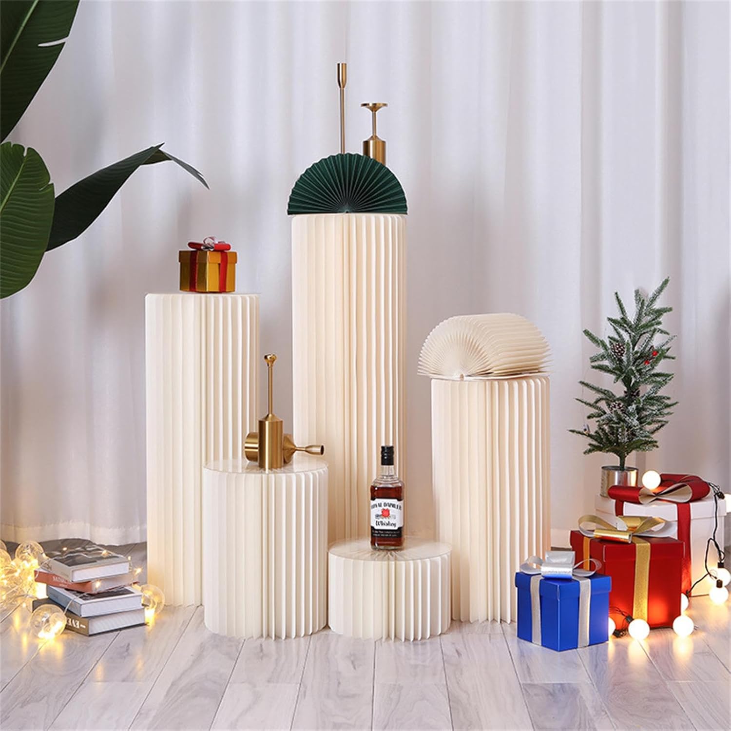 Cylinder Display Stand with 5PCS Color Options