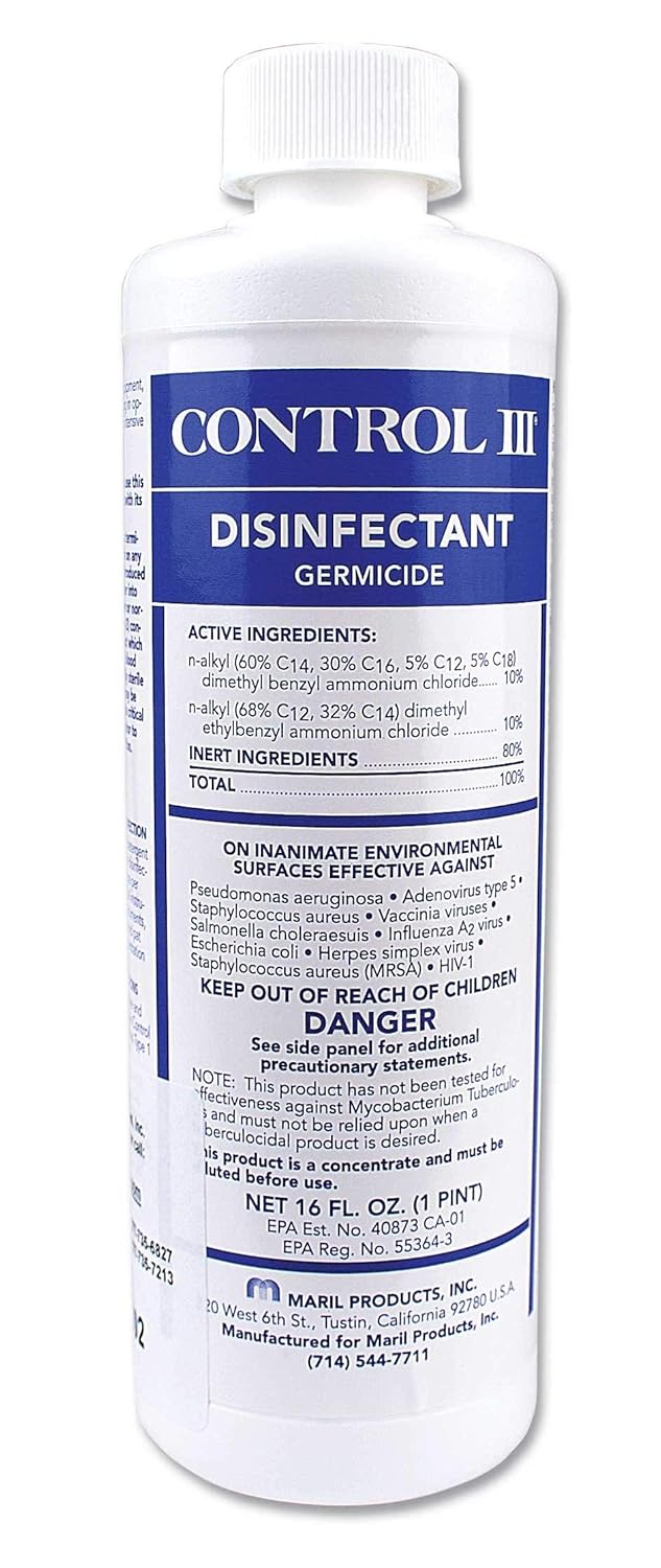 Control LLL Disinfectant Germicide 16oz Non-Toxic for CPAP Masks and Laundry