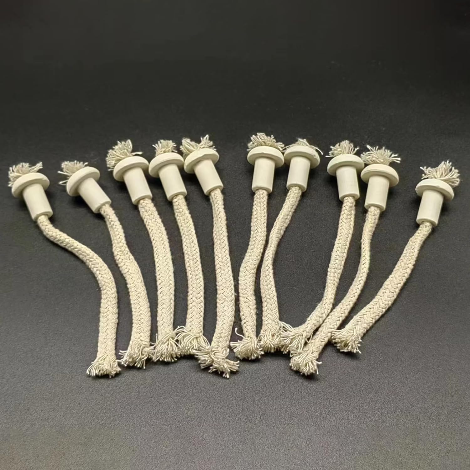 10 Cotton Wicks with Ceramic Holder for Alcohol Lamp Lab Use
