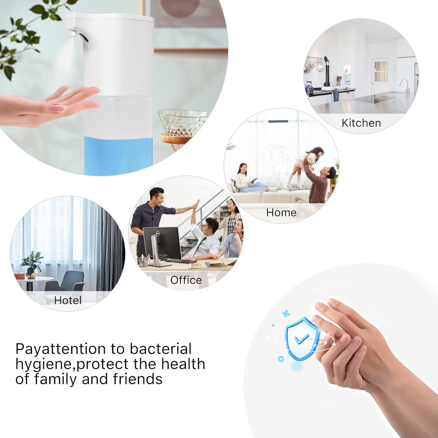 Touchless Alcohol Spray Dispenser with 4 Modes and IPX6 Waterproof