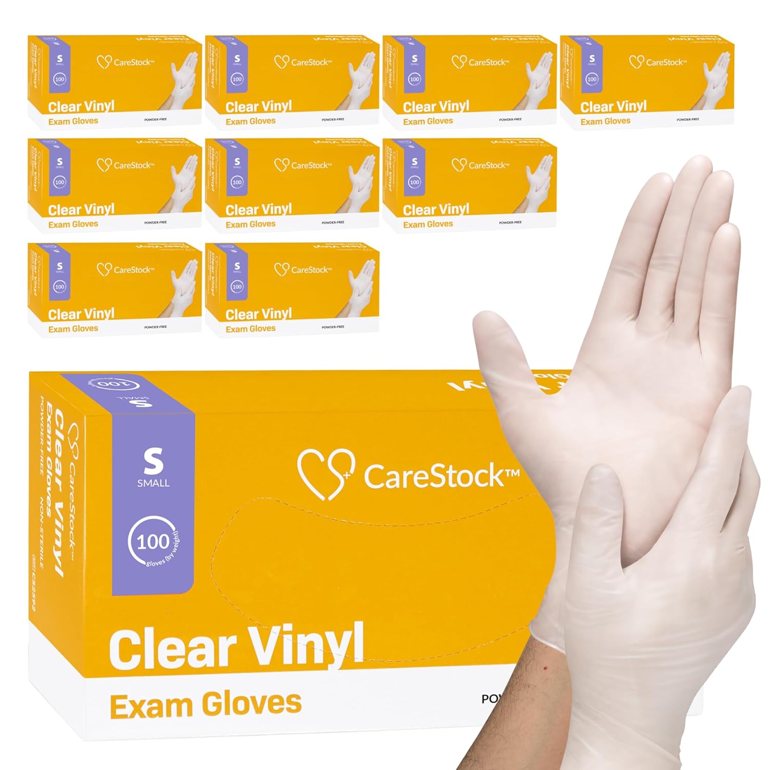 Clear Vinyl Exam Gloves 1000 Count Pack