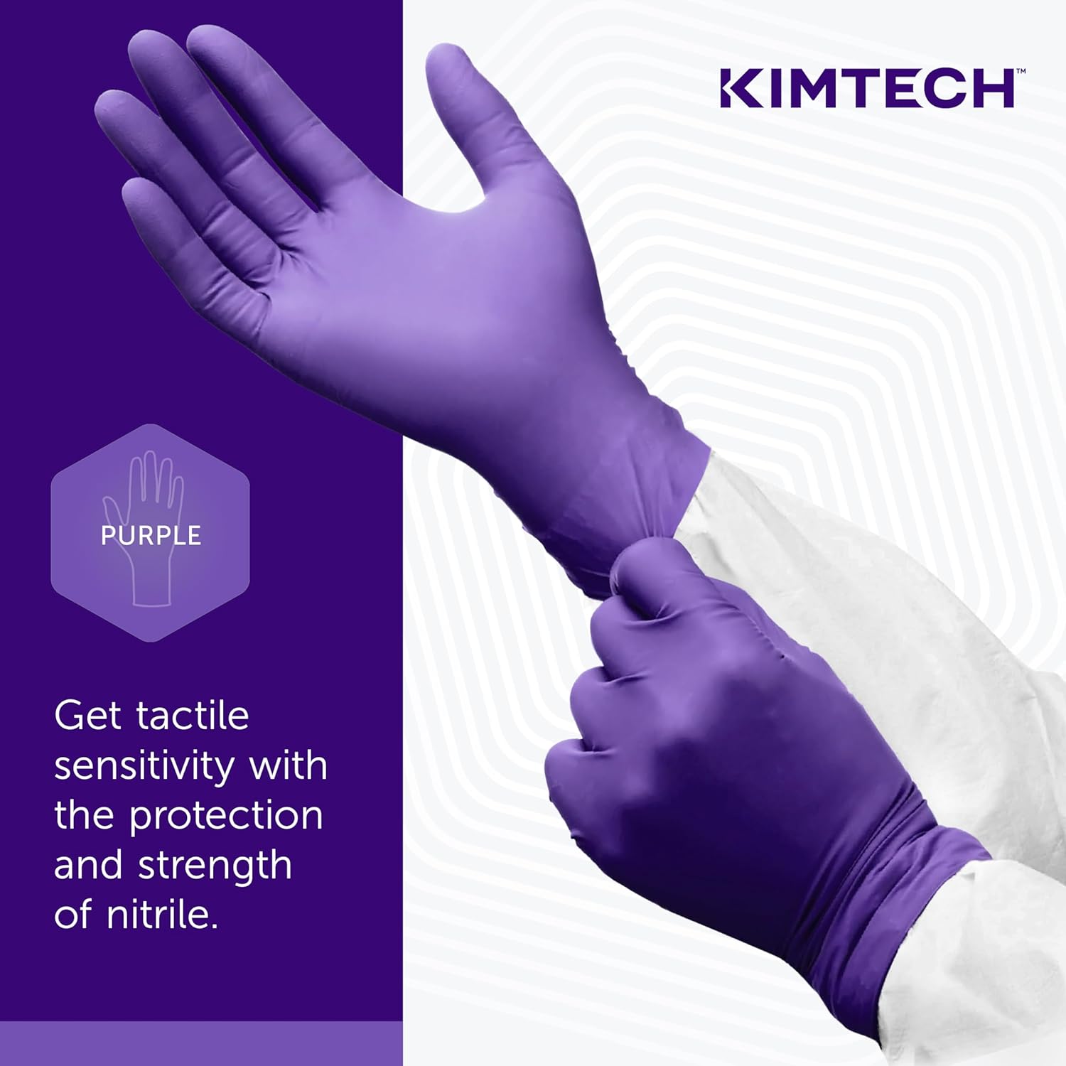 Kimtech Purple Nitrile-Xtra Exam Gloves 50Box