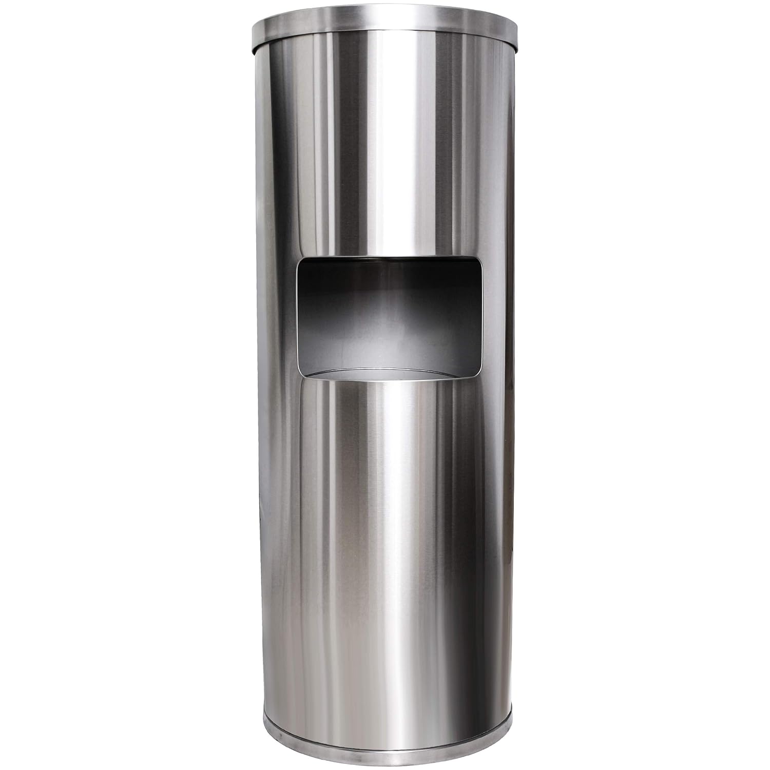 Stainless Steel Floor Stand Wipe Dispenser with Trash Can