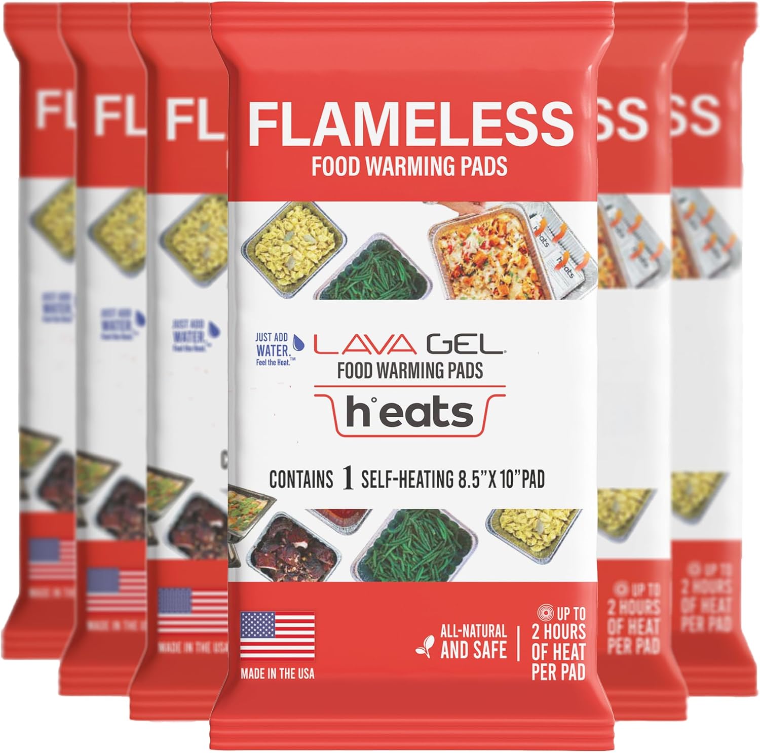 Flameless Food Warming Pads 6 Pack - Safe Efficient Catering Solution
