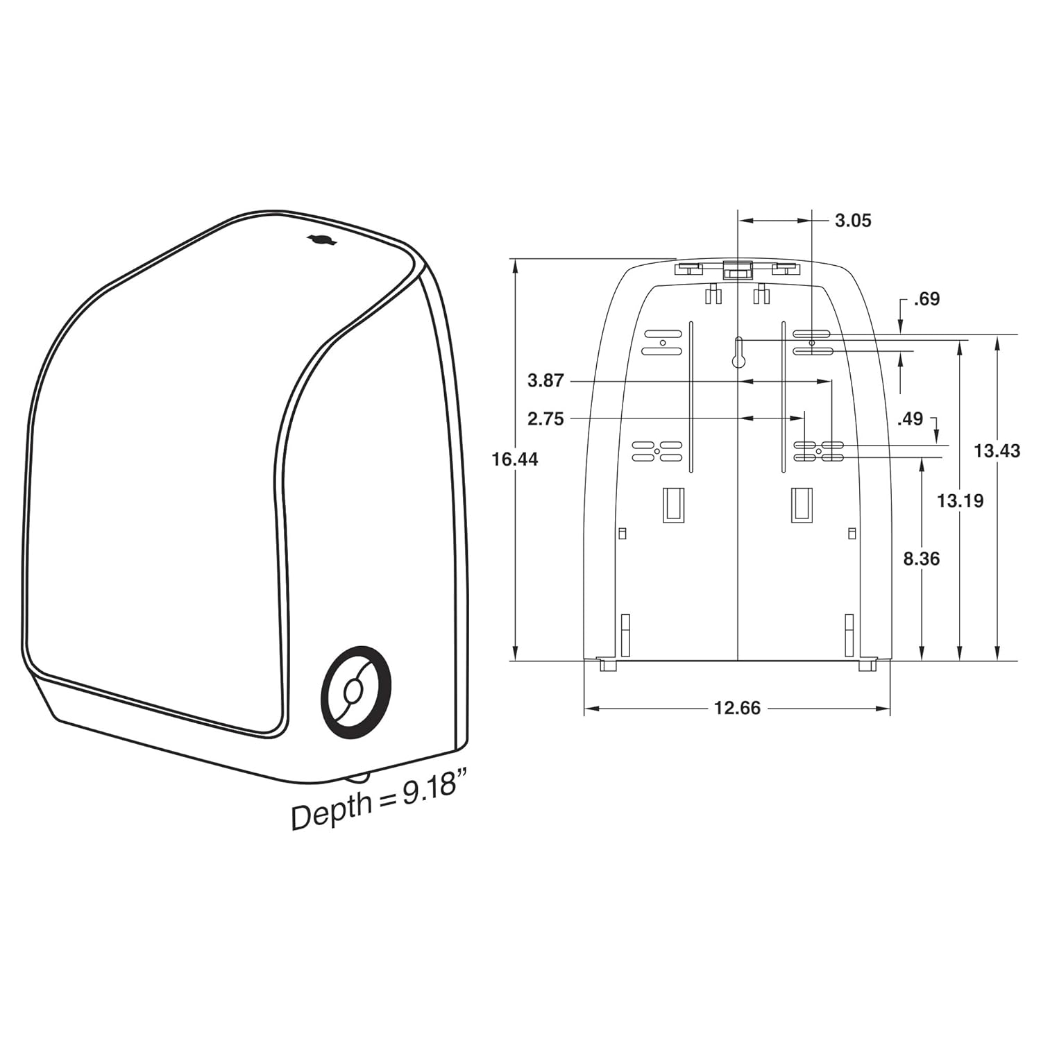 Scott Pro MOD M-Series Manual Hard Roll Paper Towel Dispenser