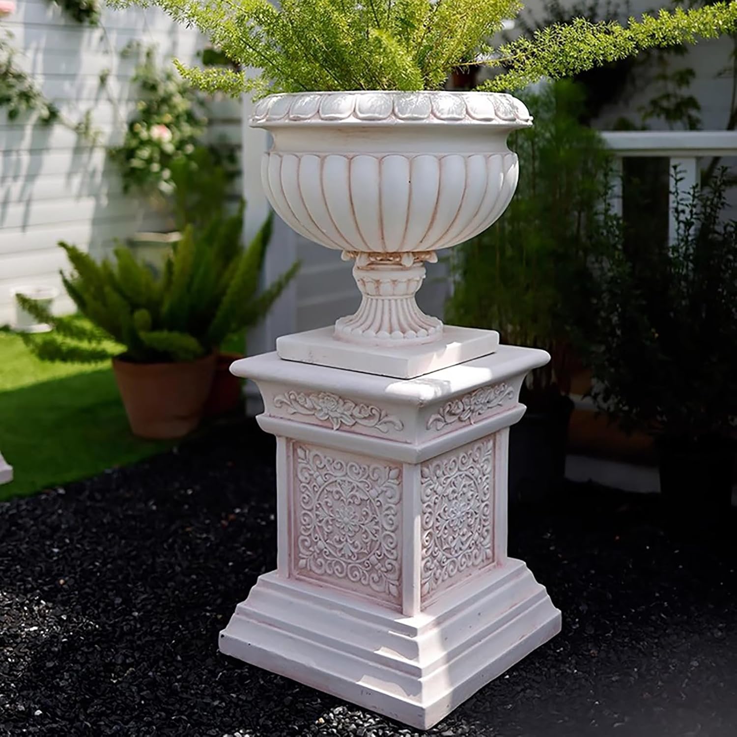 White Exquisite Roman Columns Display Stand for Wedding and Event Decor