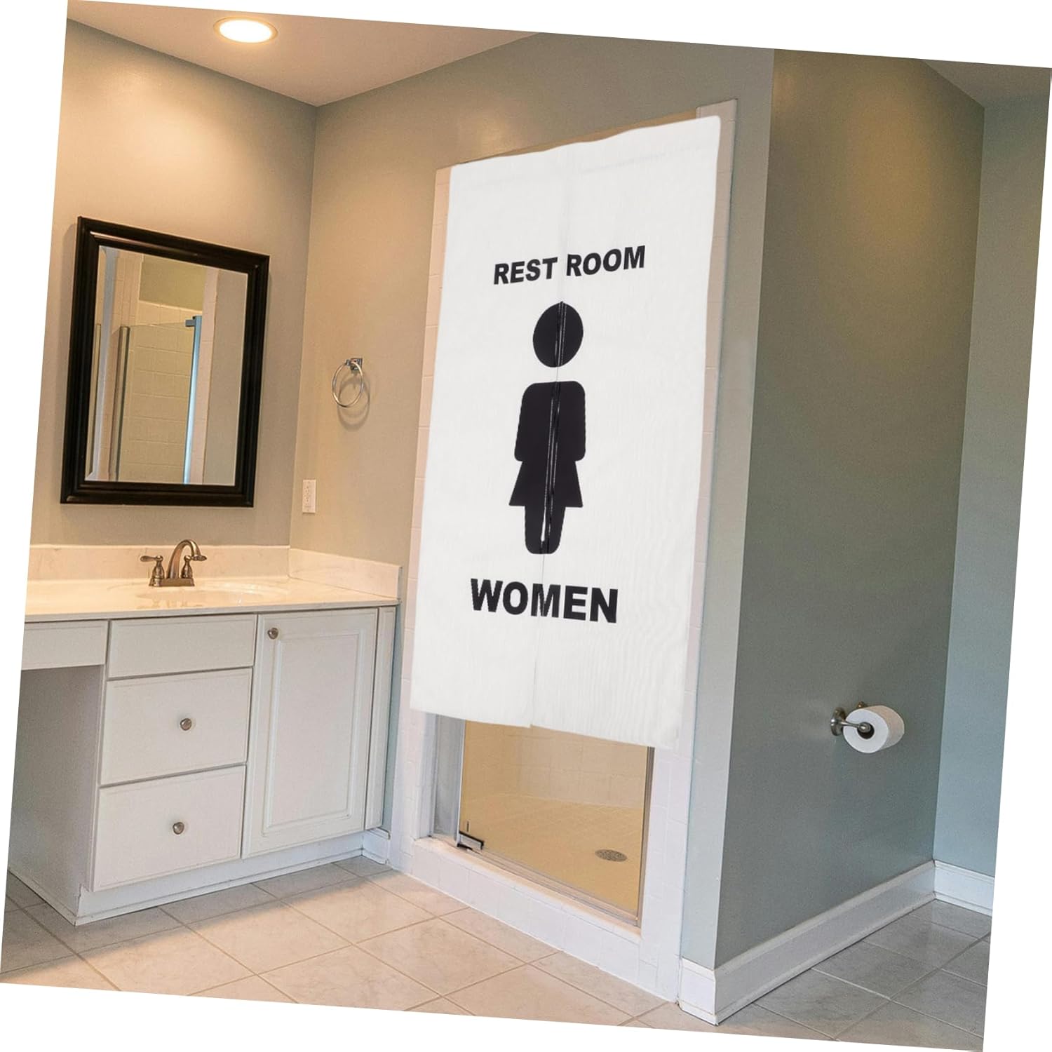 SOLUSTRE Japanese Door Curtain for Toilet Privacy