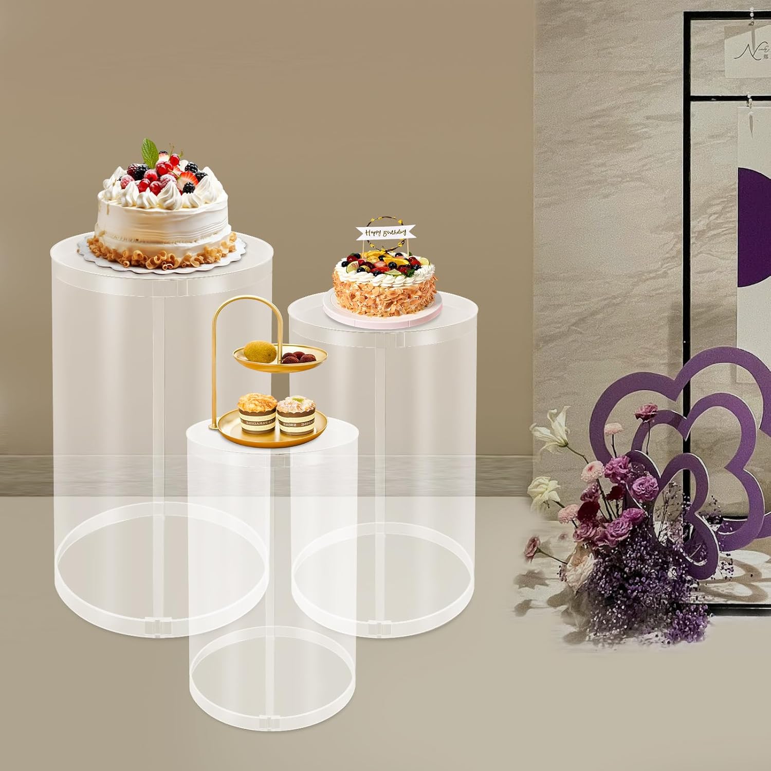 Gworobie Cake Pedestal Stand Set of 3