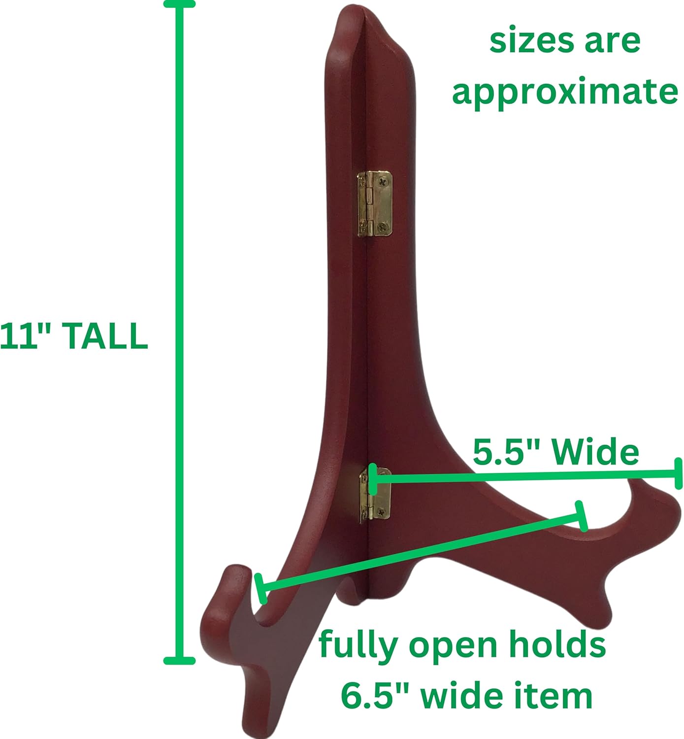 Mahogany Wooden Easels Set of 2 - 11 H Folding Display Stands