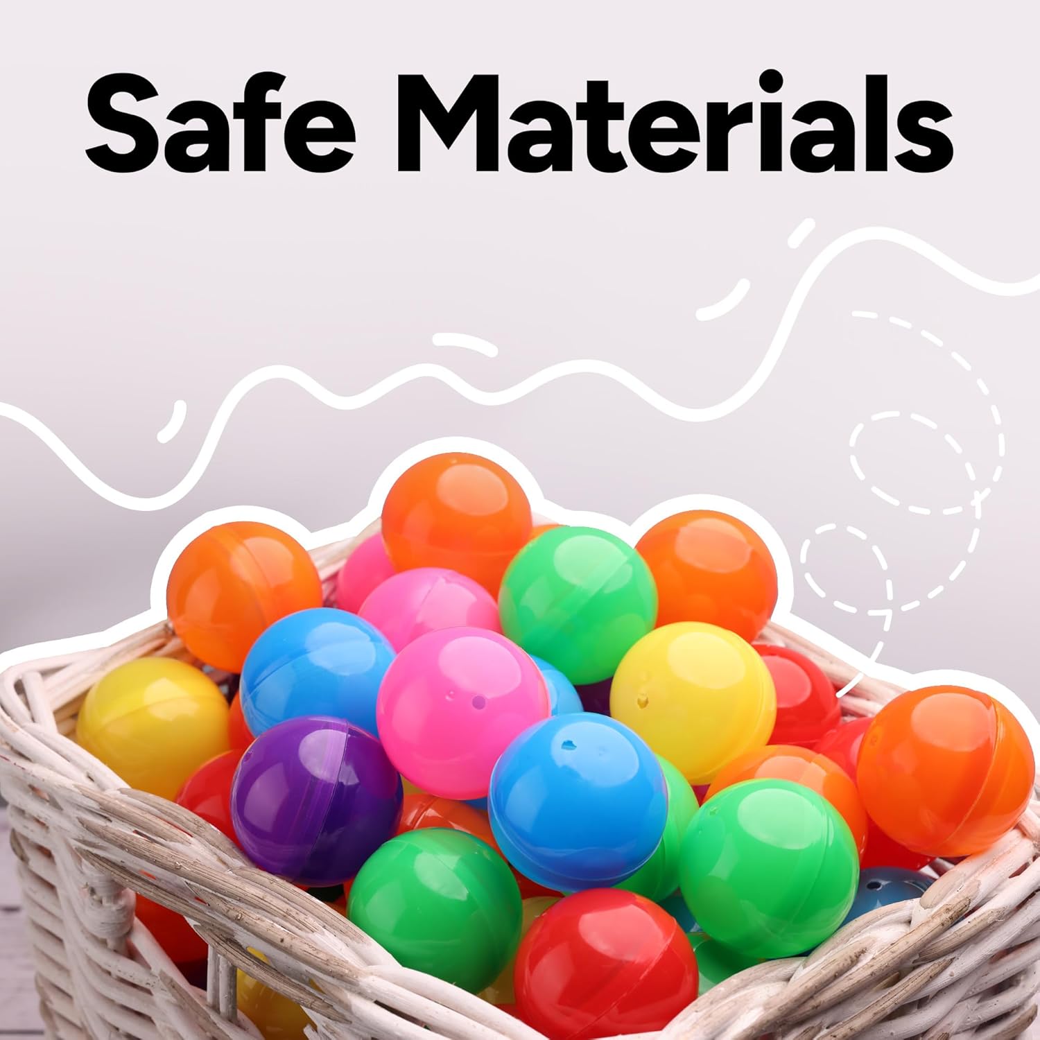 2 Inch Empty Colored Round Capsules 50 Pcs Bulk 7 Colors