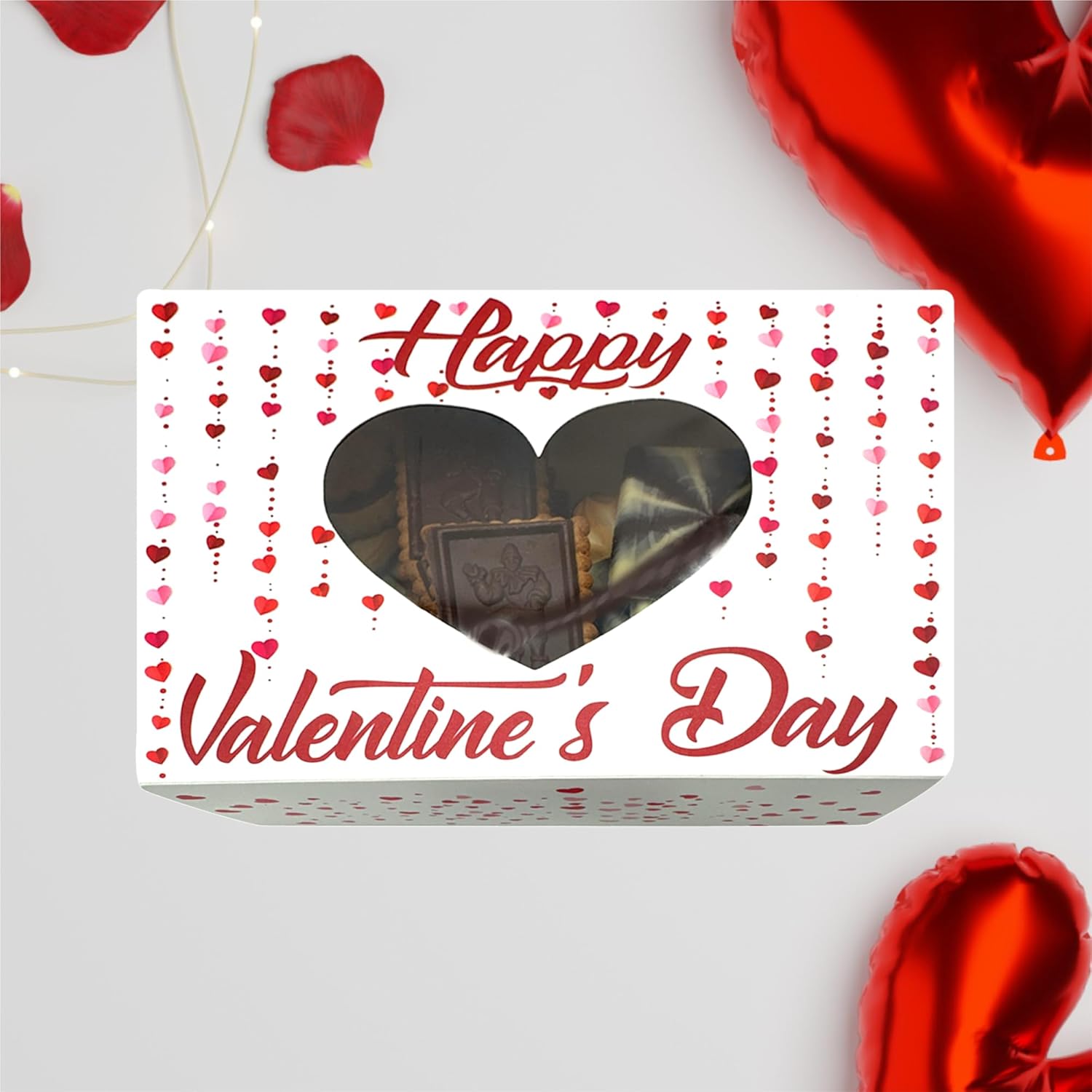 BASHOUT 24 Pcs Valentine Treat Box with Window Cutout