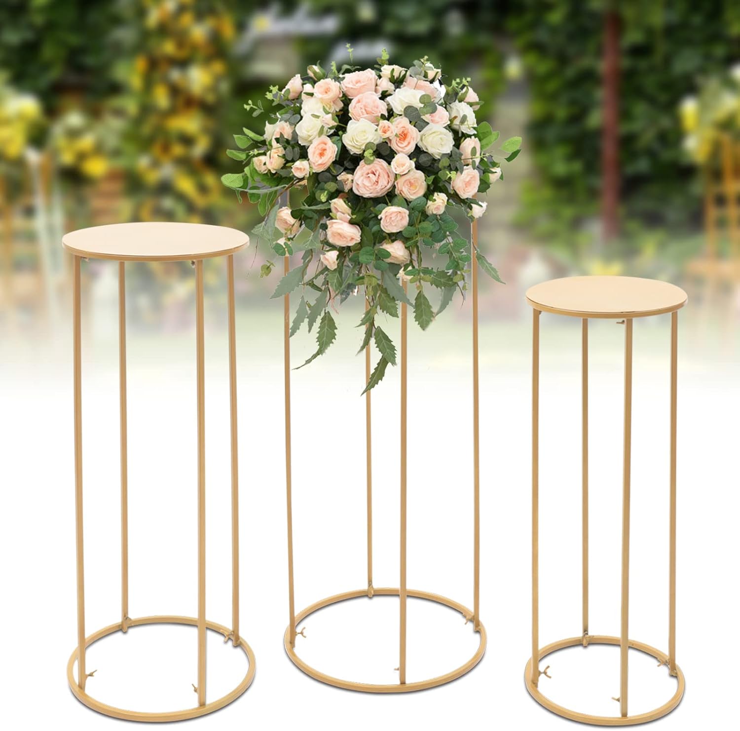 Gold Cylinder Stand for Party Decor 3PC A1 Size