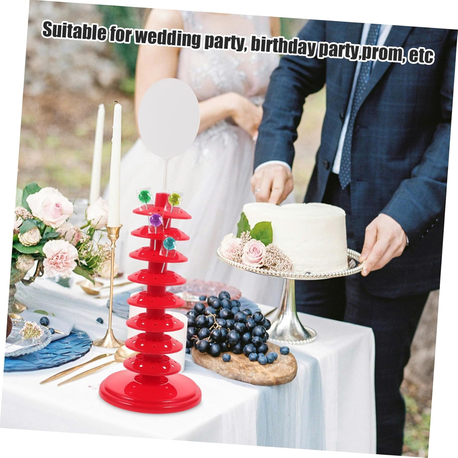 Ciieeo Multi Tier Adjustable Lollipop Holder Display Stand