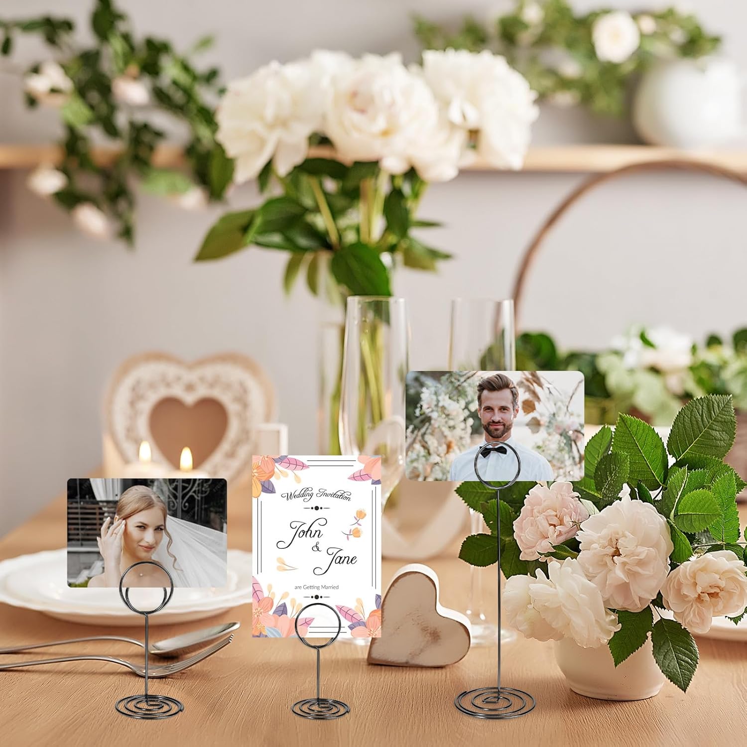 36 Pcs Black Table Number Holders with 3 Sizes