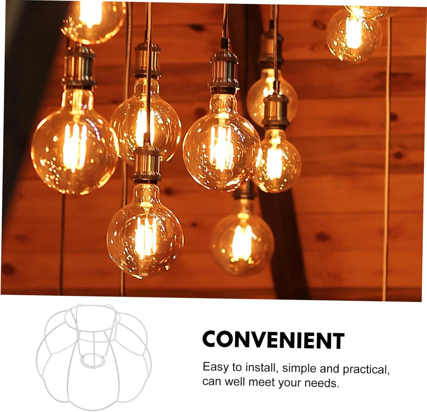 PRETYZOOM DIY Metal Lampshade Frame for Table and Floor Lamps with Vintage Crystal Design