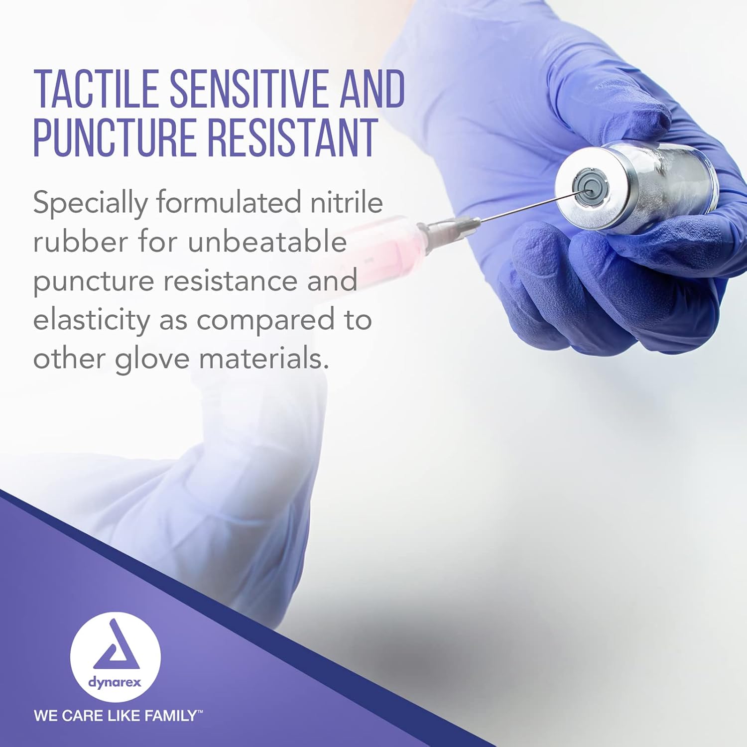 Dynarex DynaPlus Nitrile Exam Gloves 200 Per Box Blue Small Powder-Free Latex-Free