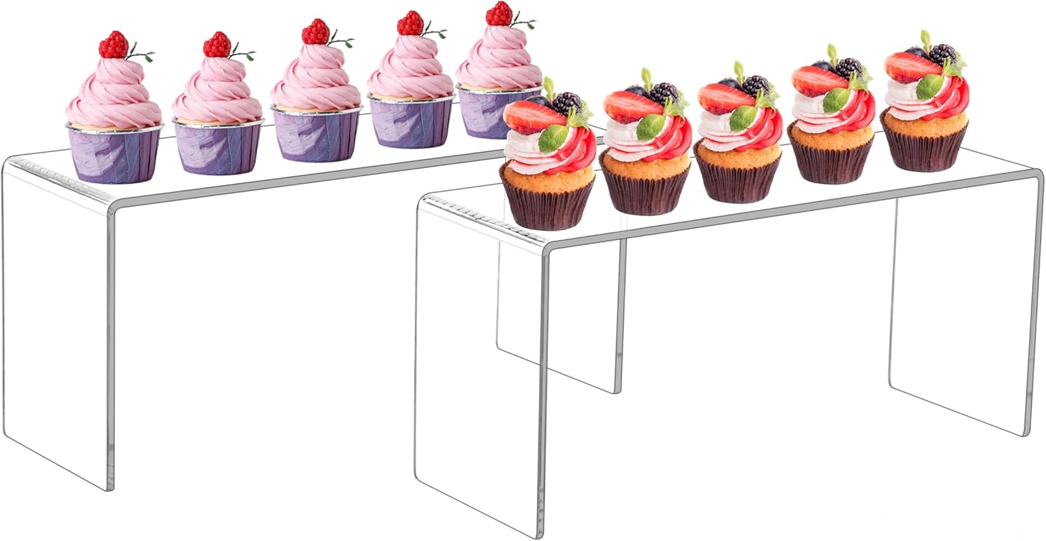 CLAY TONIC Acrylic Display Risers 4-Pack