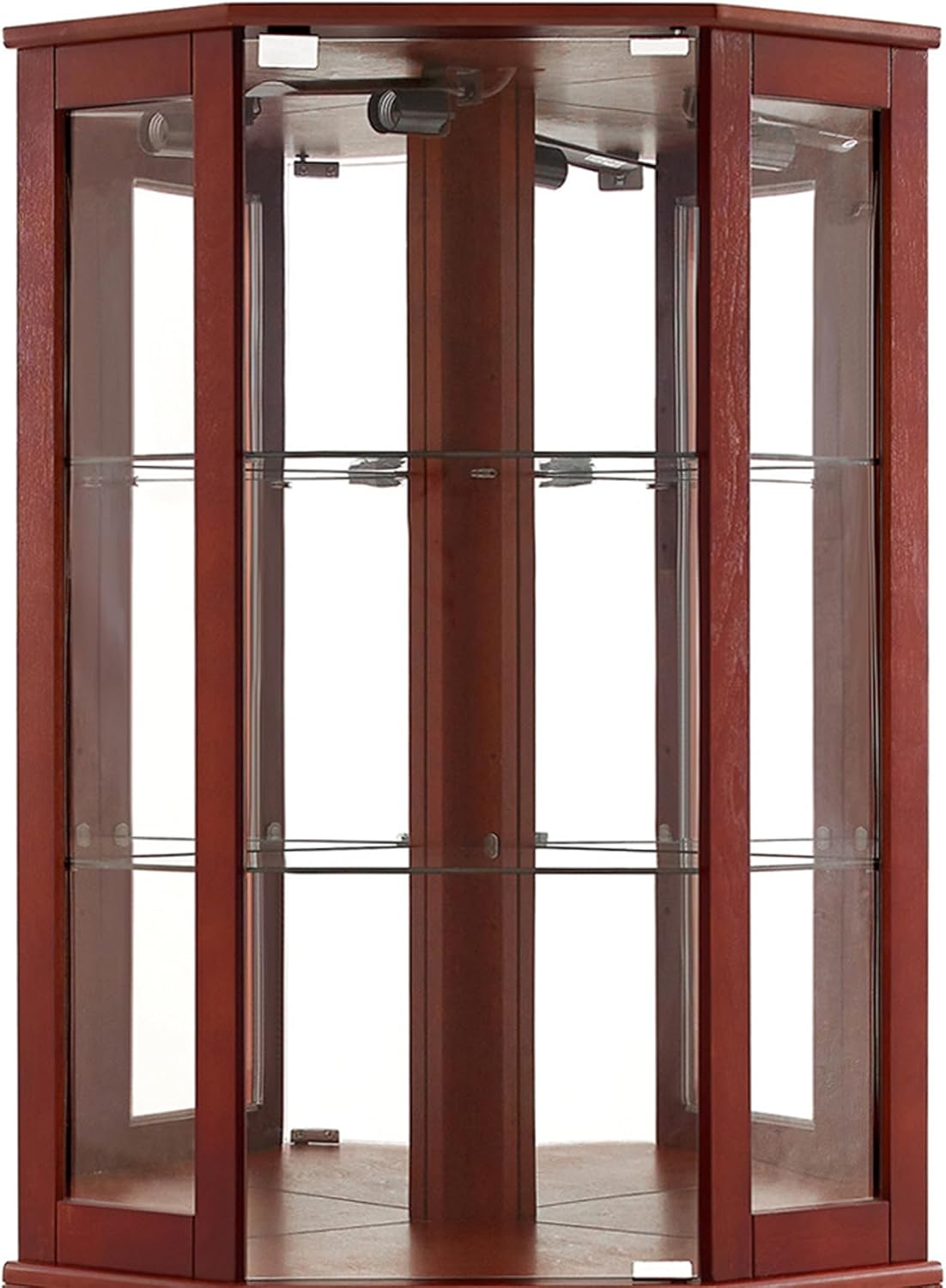 6 Shelf Corner Curio Display Cabinet with Lights