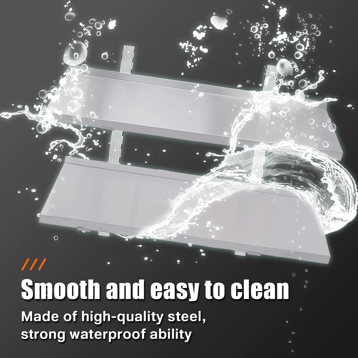 DULNICE Stainless Steel Shelf 394 x 126 Commercial Floating Wall Shelf with Brackets 154lbs Capacity