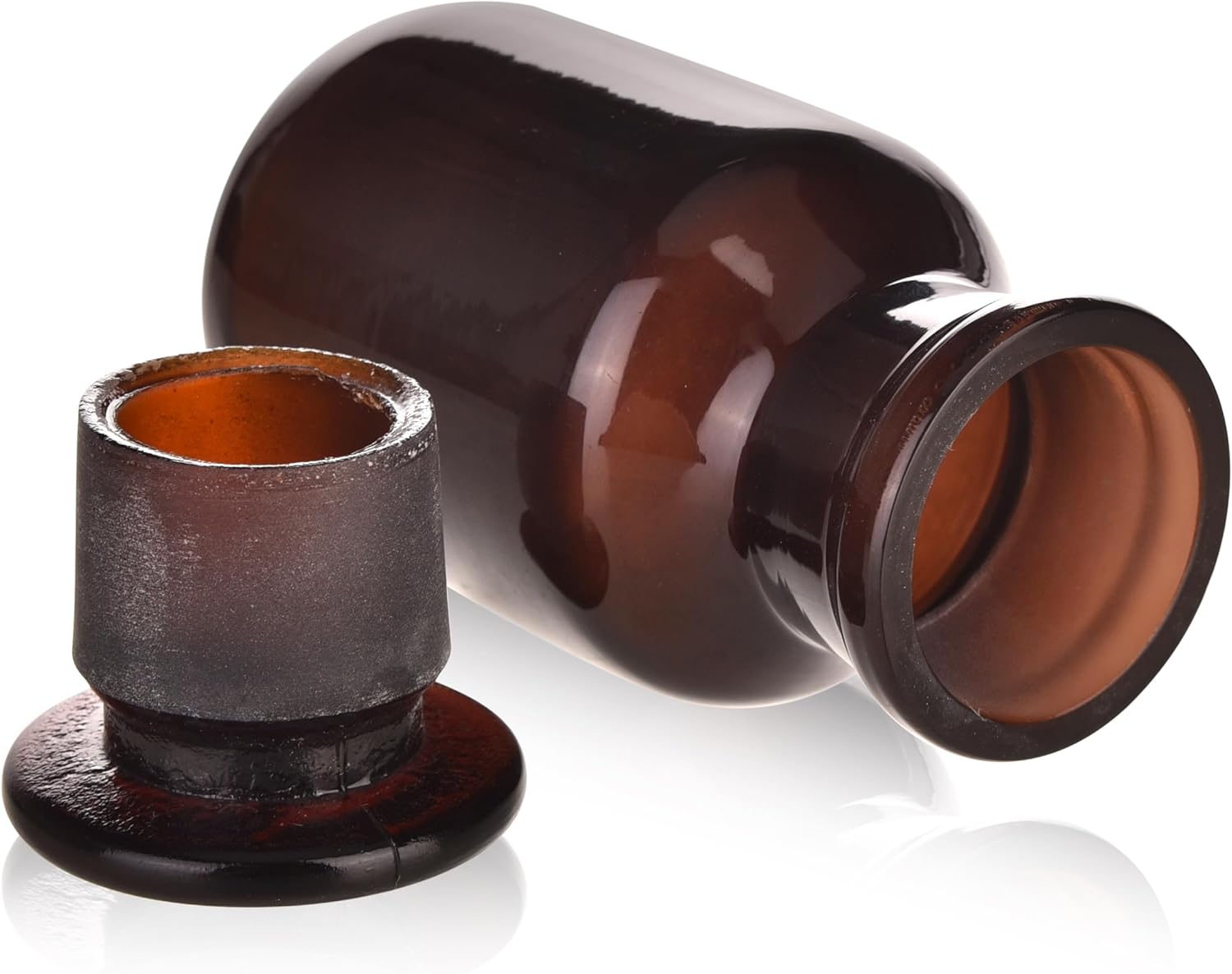 Amber Glass Reagent Bottle With Ground Stopper 125ML