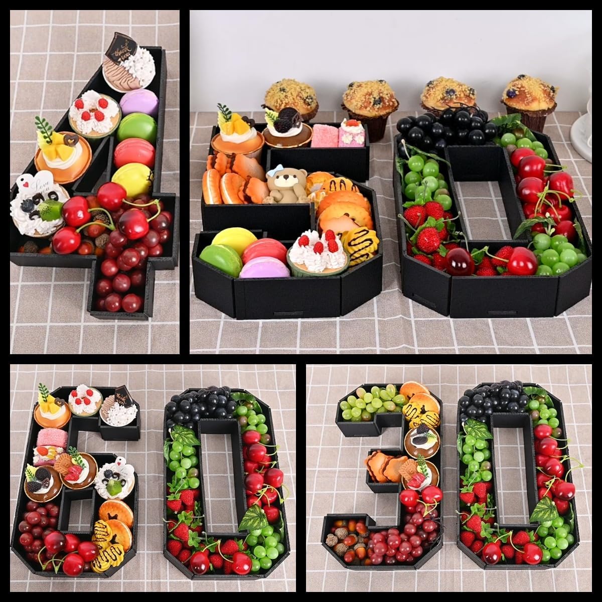 40 Fillable Cardboard Numbers for Birthday Party Decor