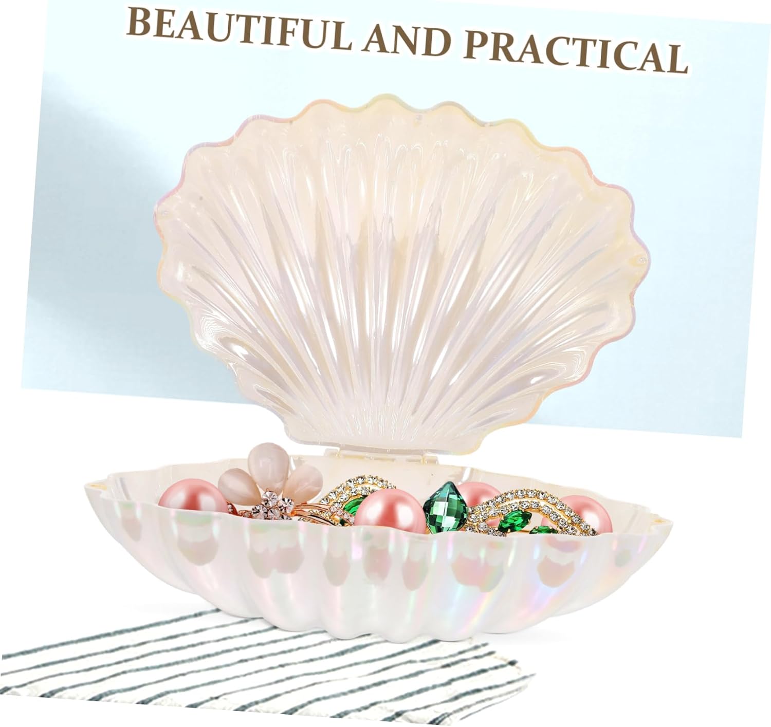 PRETYZOOM Shell Design Candy Box Mini Storage Case for Party Favors