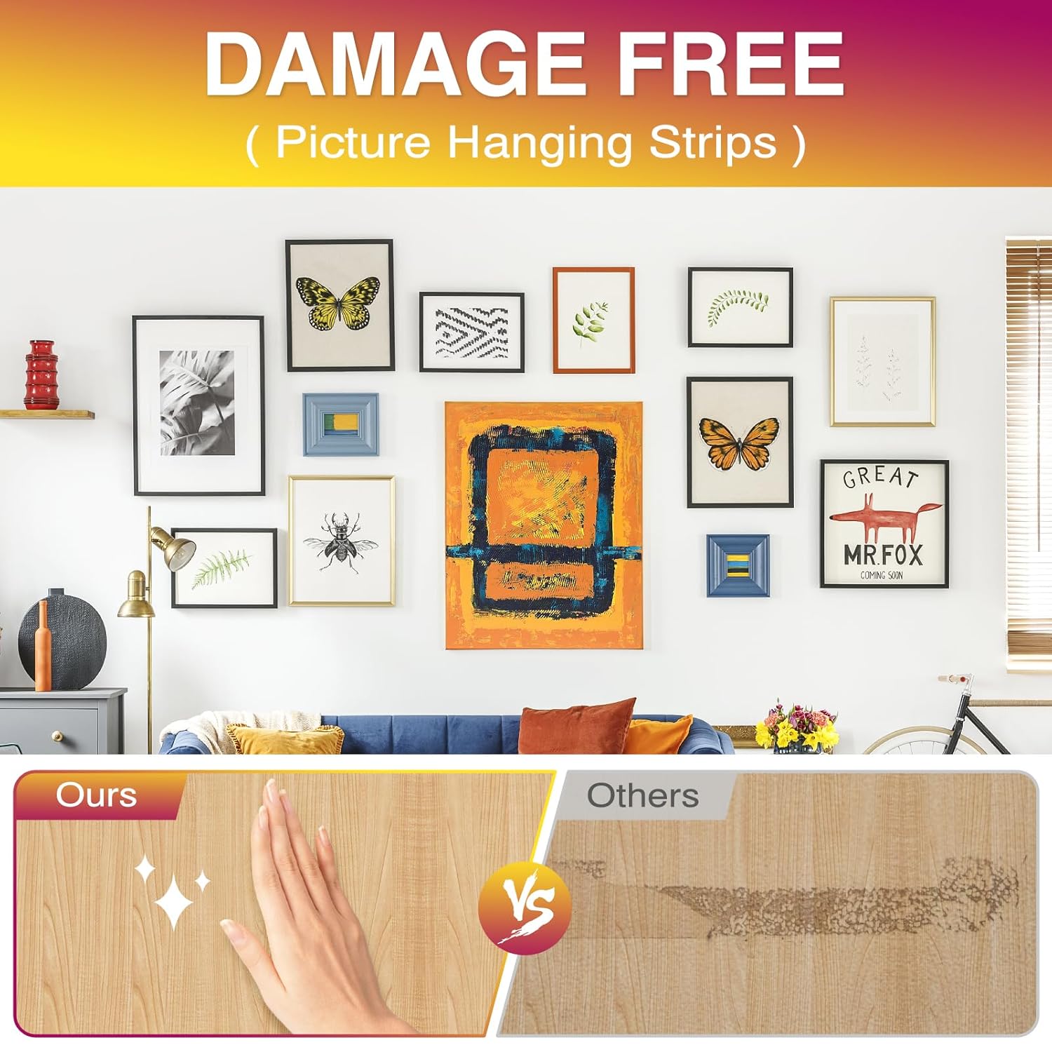 Summerbrite Heavy Duty Picture Hanging Strips 20 Pairs