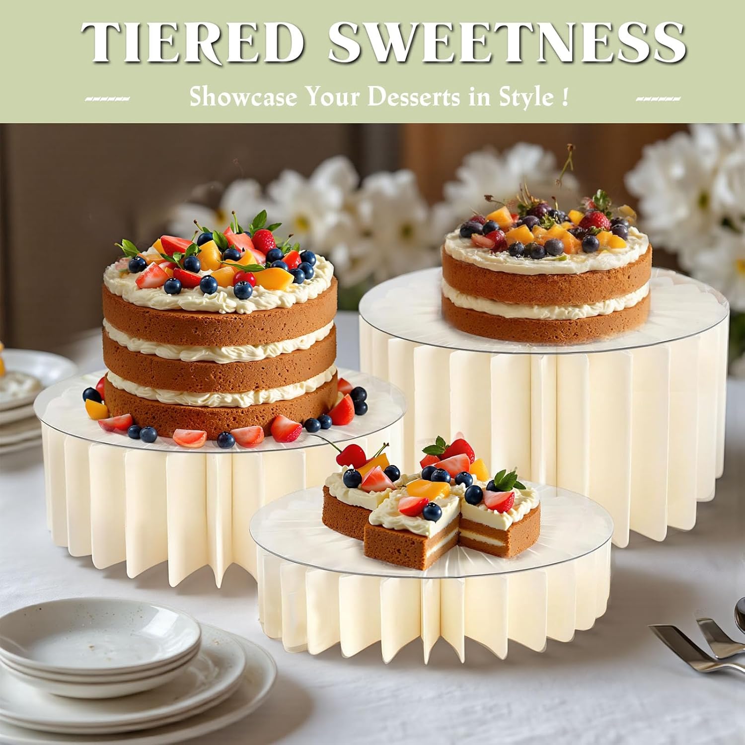 6 Pack Buffet Risers for Dessert Displays