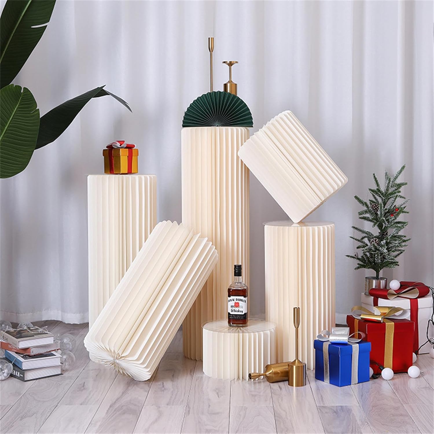 Cylinder Display Stand with 5PCS Color Options