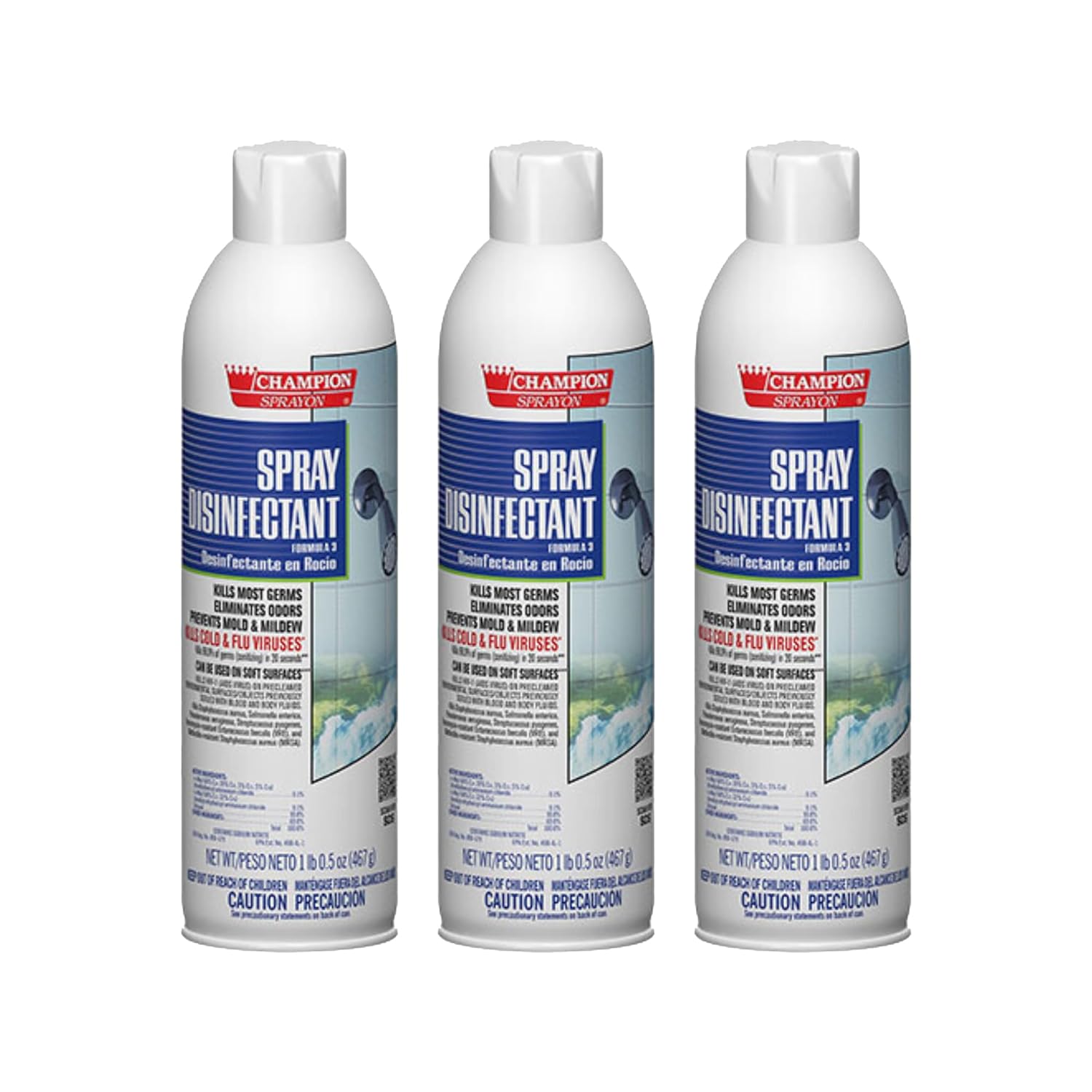 Chase Products Co Champion Aerosol Disinfectant 3-165 oz Net