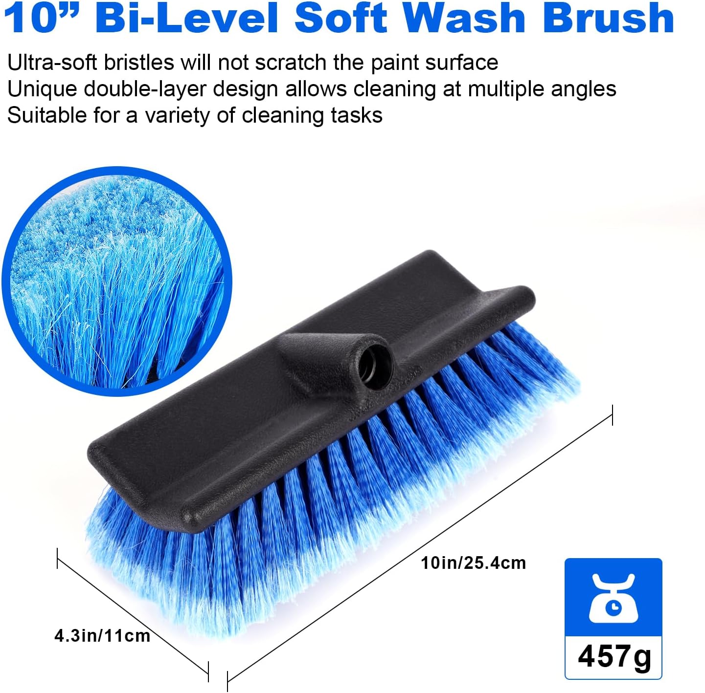 DOBEN 47-24FT Carbon Fiber Telescopic Pole with Car Wash Brush Head