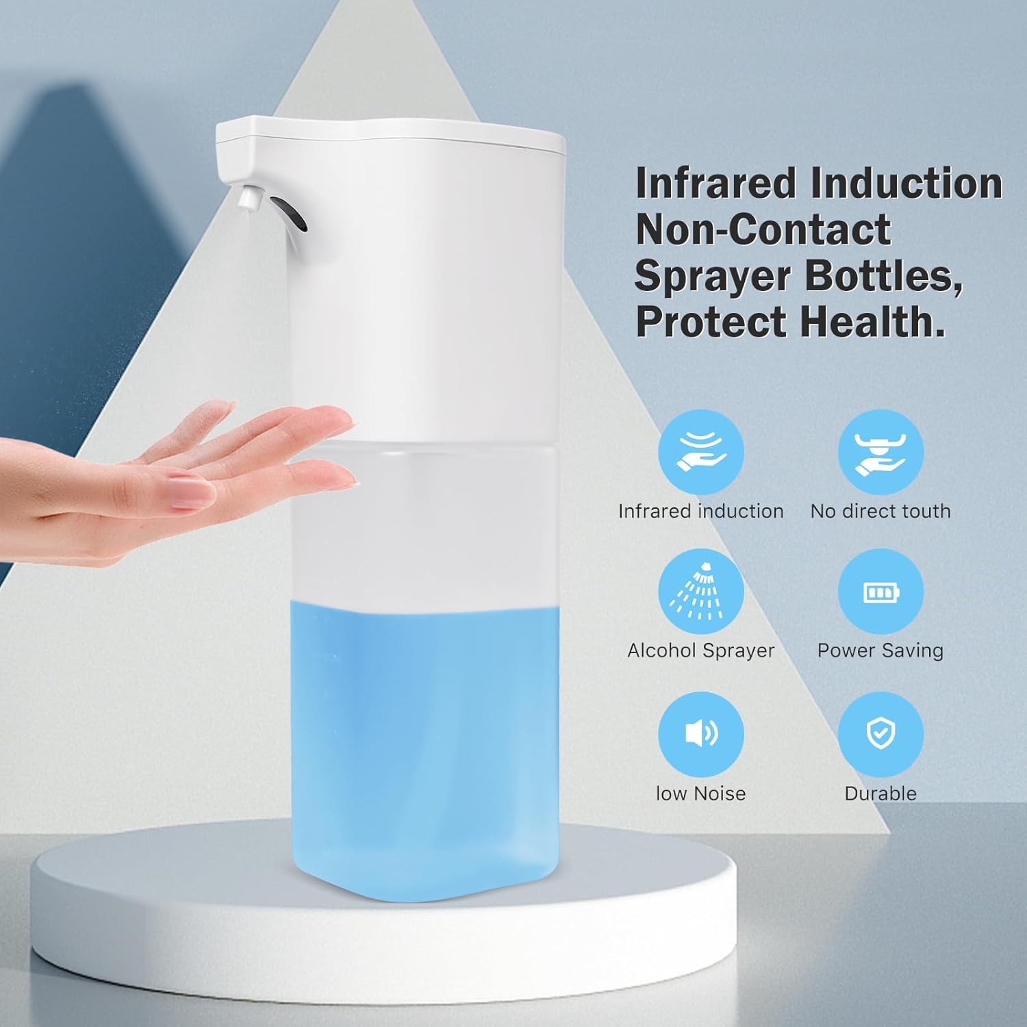 Touchless Alcohol Spray Dispenser with 4 Modes and IPX6 Waterproof